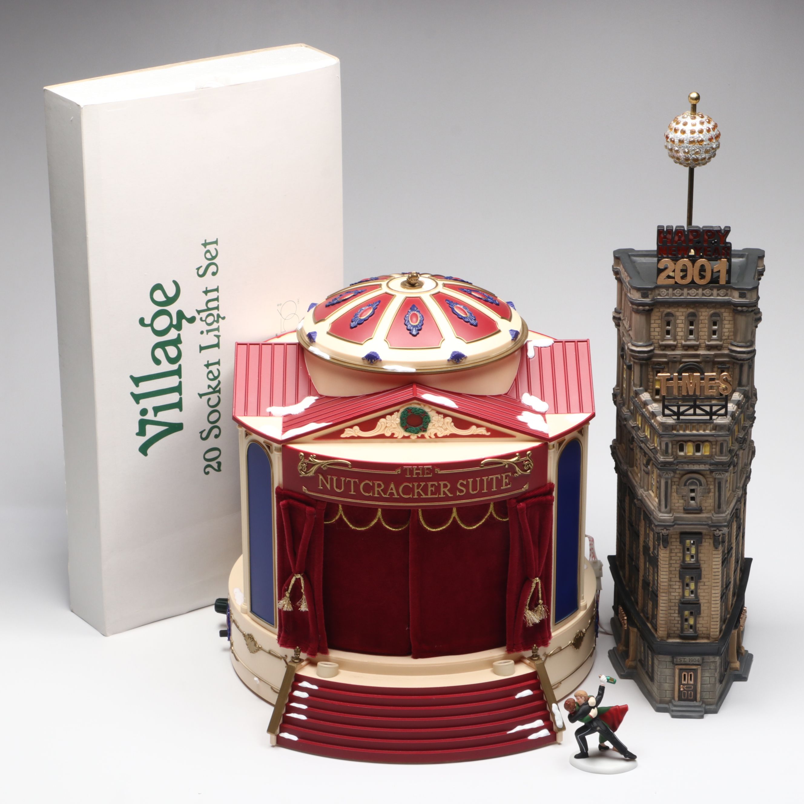 Department 56 "The Times Tower" with Mr. Christmas Nutcracker Show, Other Décor