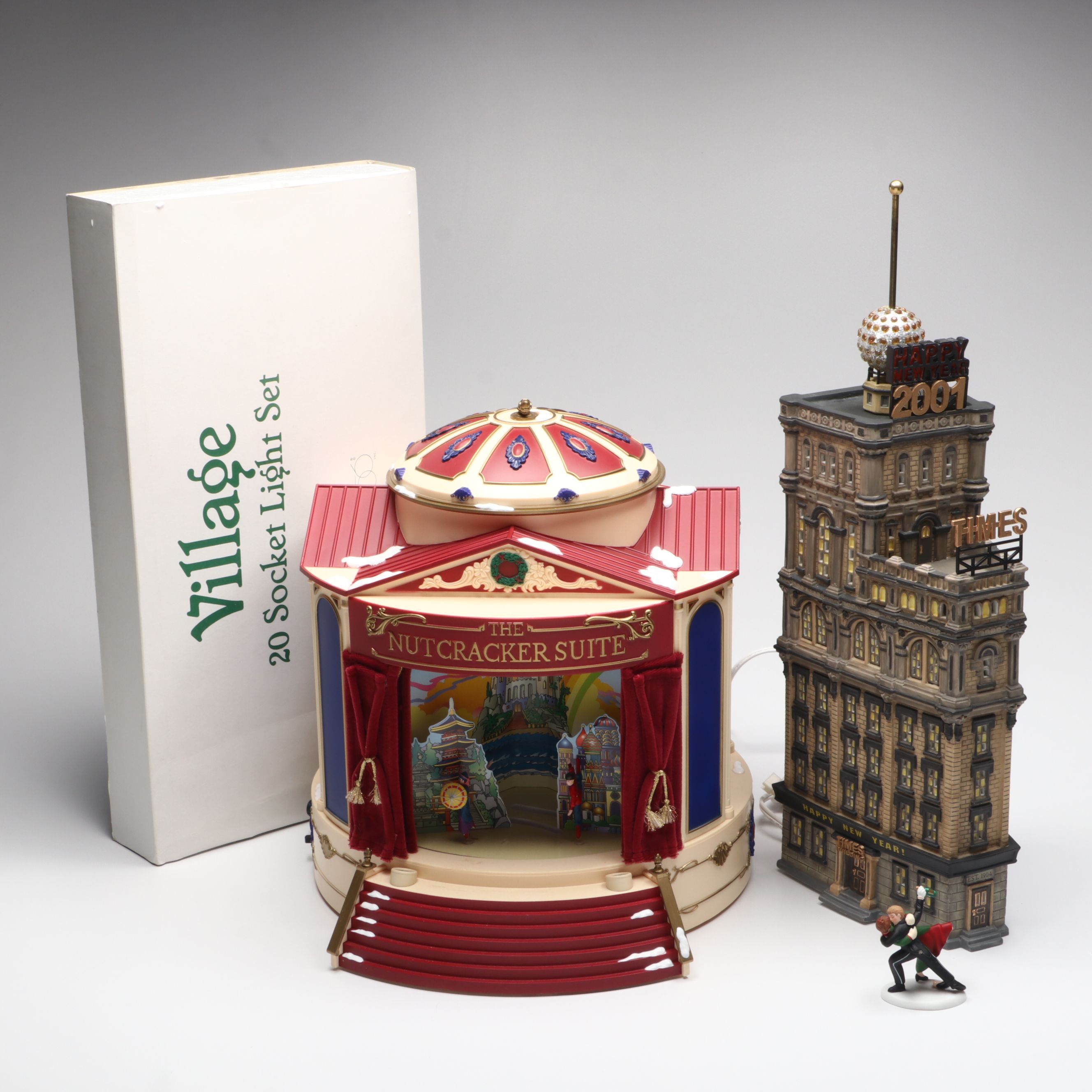Department 56 "The Times Tower" with Mr. Christmas Nutcracker Show, Other Décor