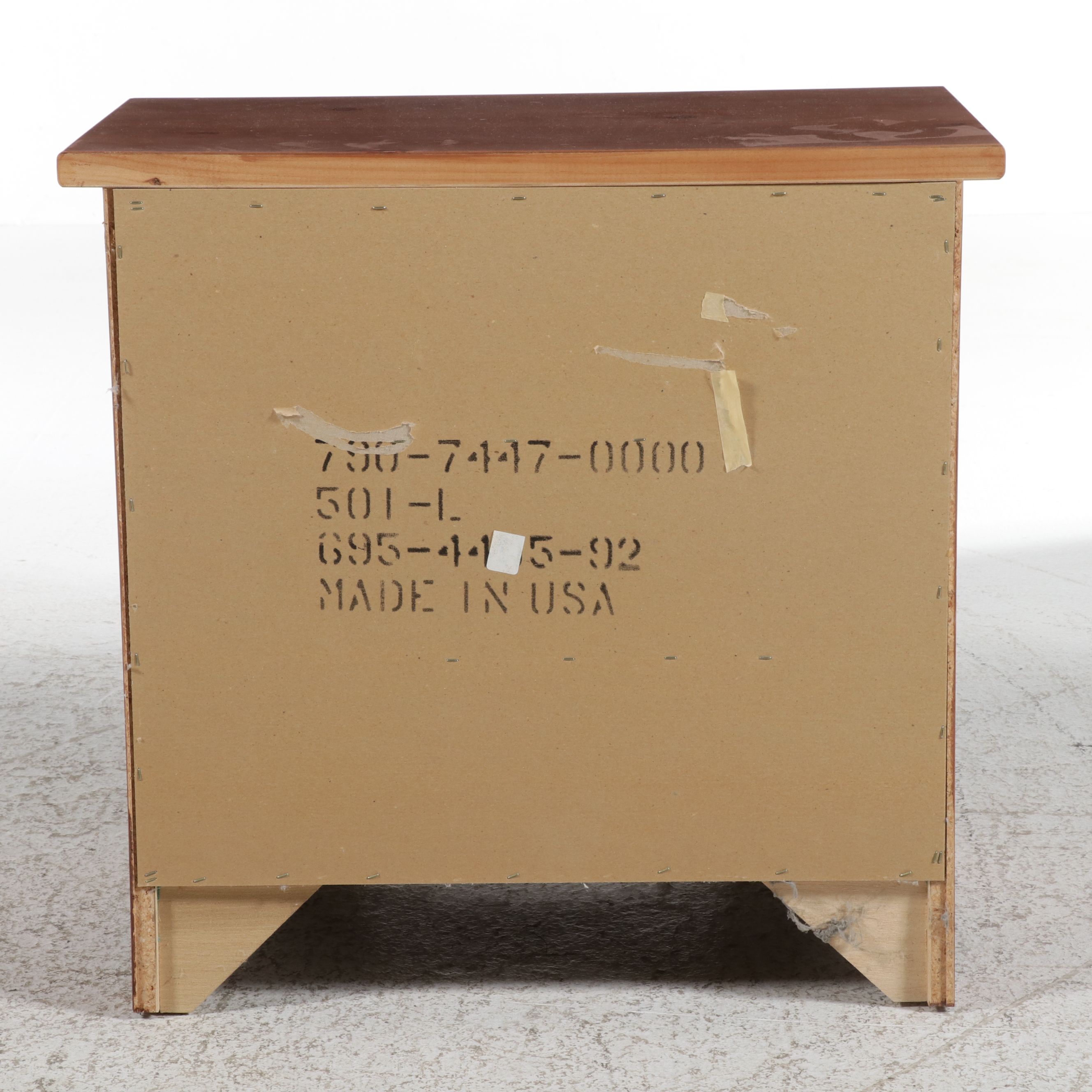 Broyhill Pine Three-Drawer Nightstand, 1992