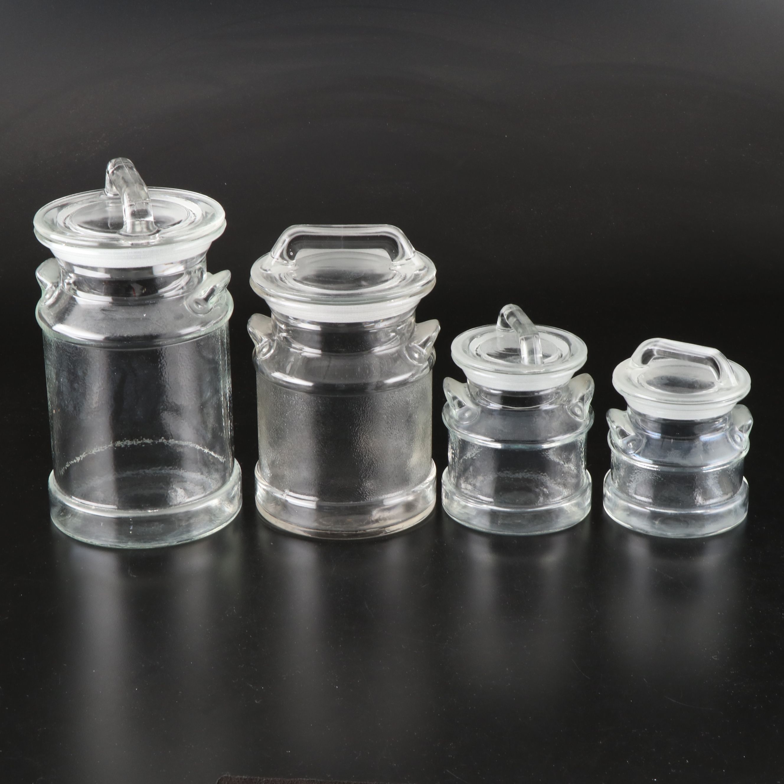 Glass Salad Plates, Dinner Plates, and Food Storage Jars