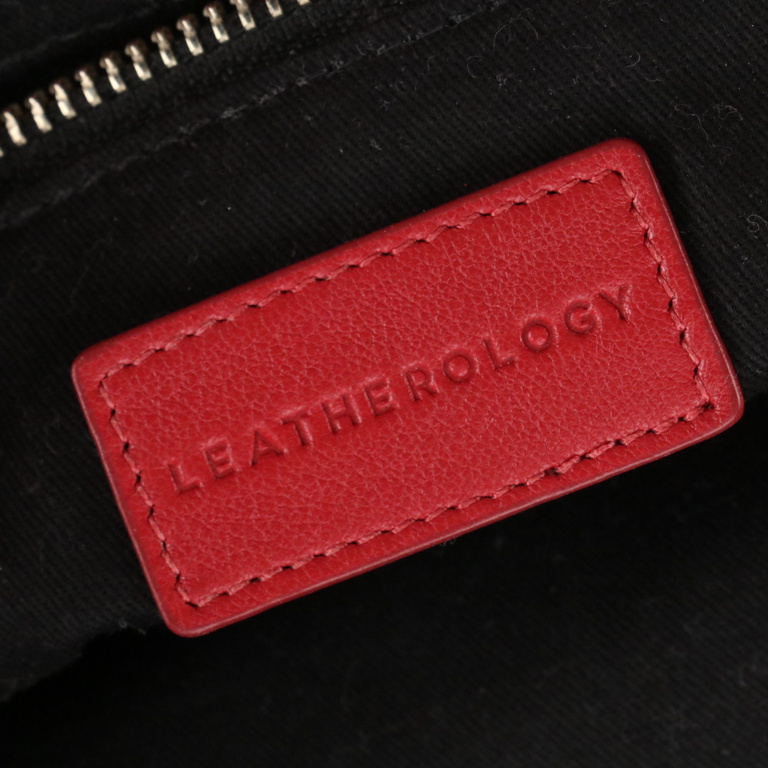 Lodis and Leatherology Red Leather Zippered Tote Bags with Levenger Zip Pouches