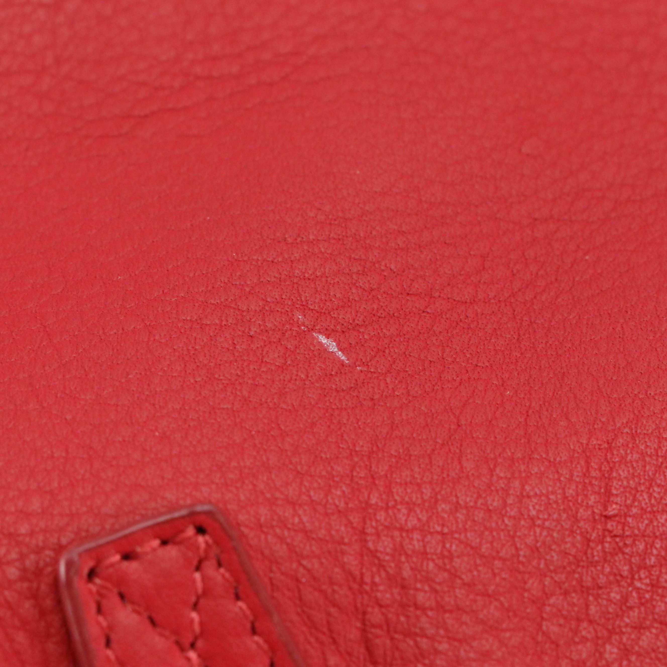 Lodis and Leatherology Red Leather Zippered Tote Bags with Levenger Zip Pouches