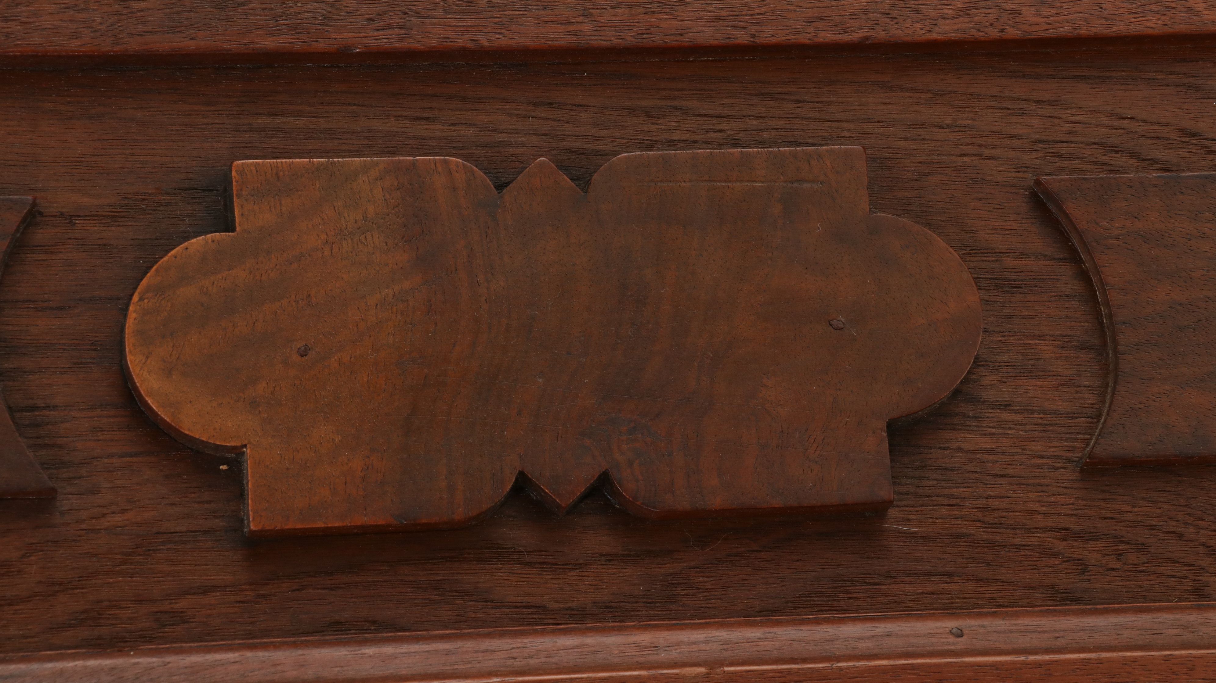 Victorian Eastlake Movement Walnut and Burl Walnut Bedstead, Late 19th Century