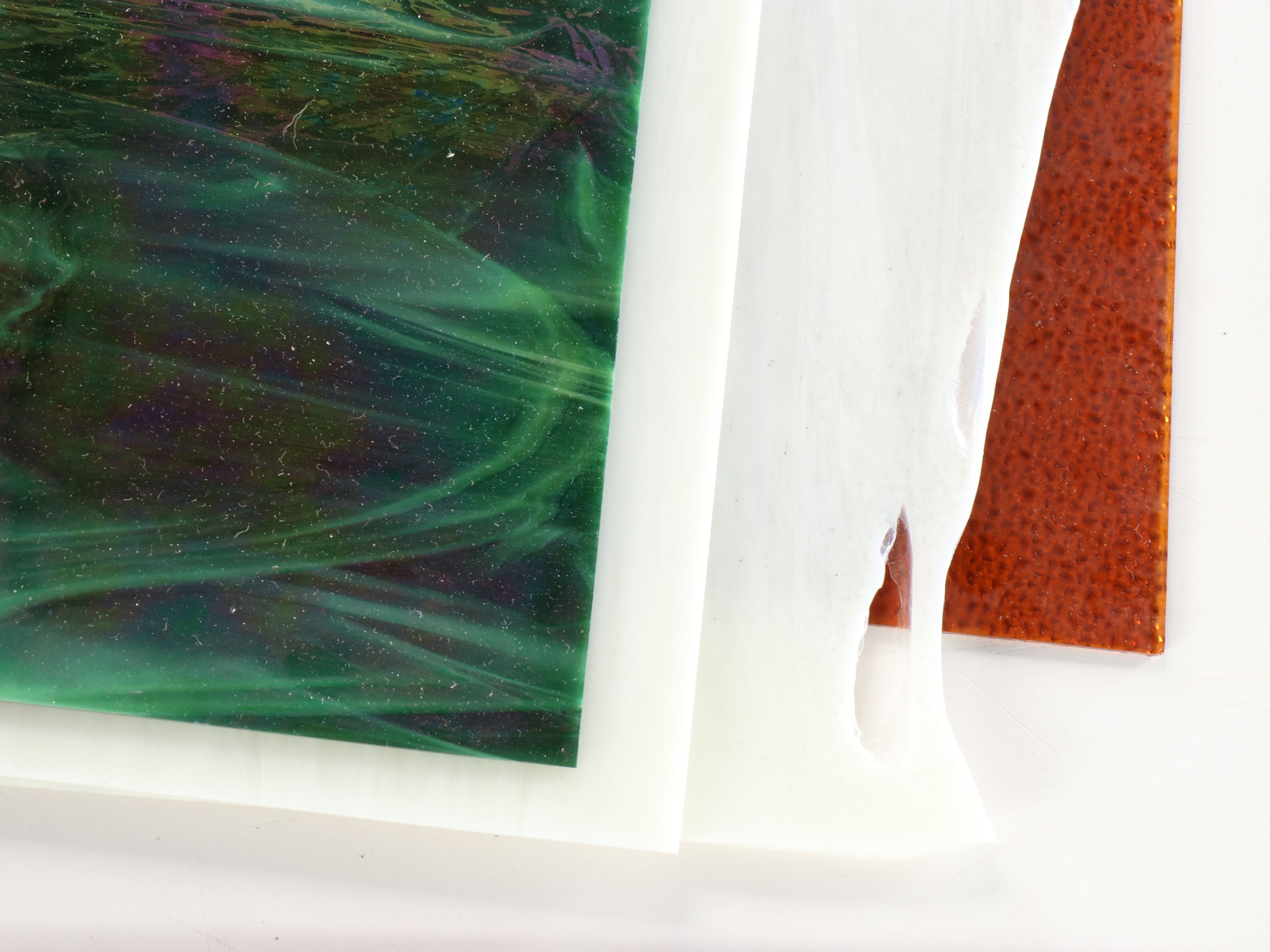 Textured Stained Glass Fragments