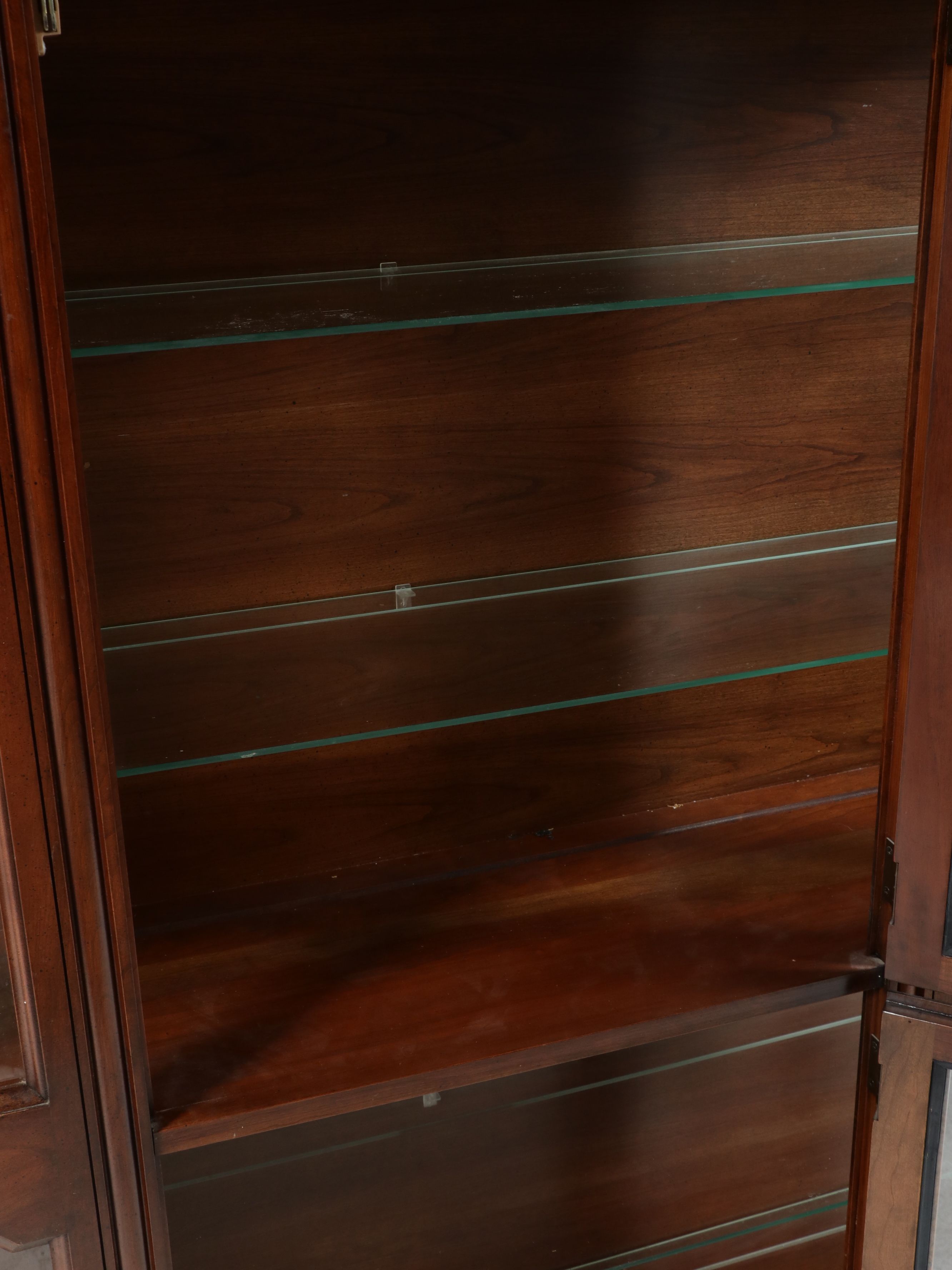 Neoclassical Style Arched Top Lighted Curio Cabinet, Late 20th Century