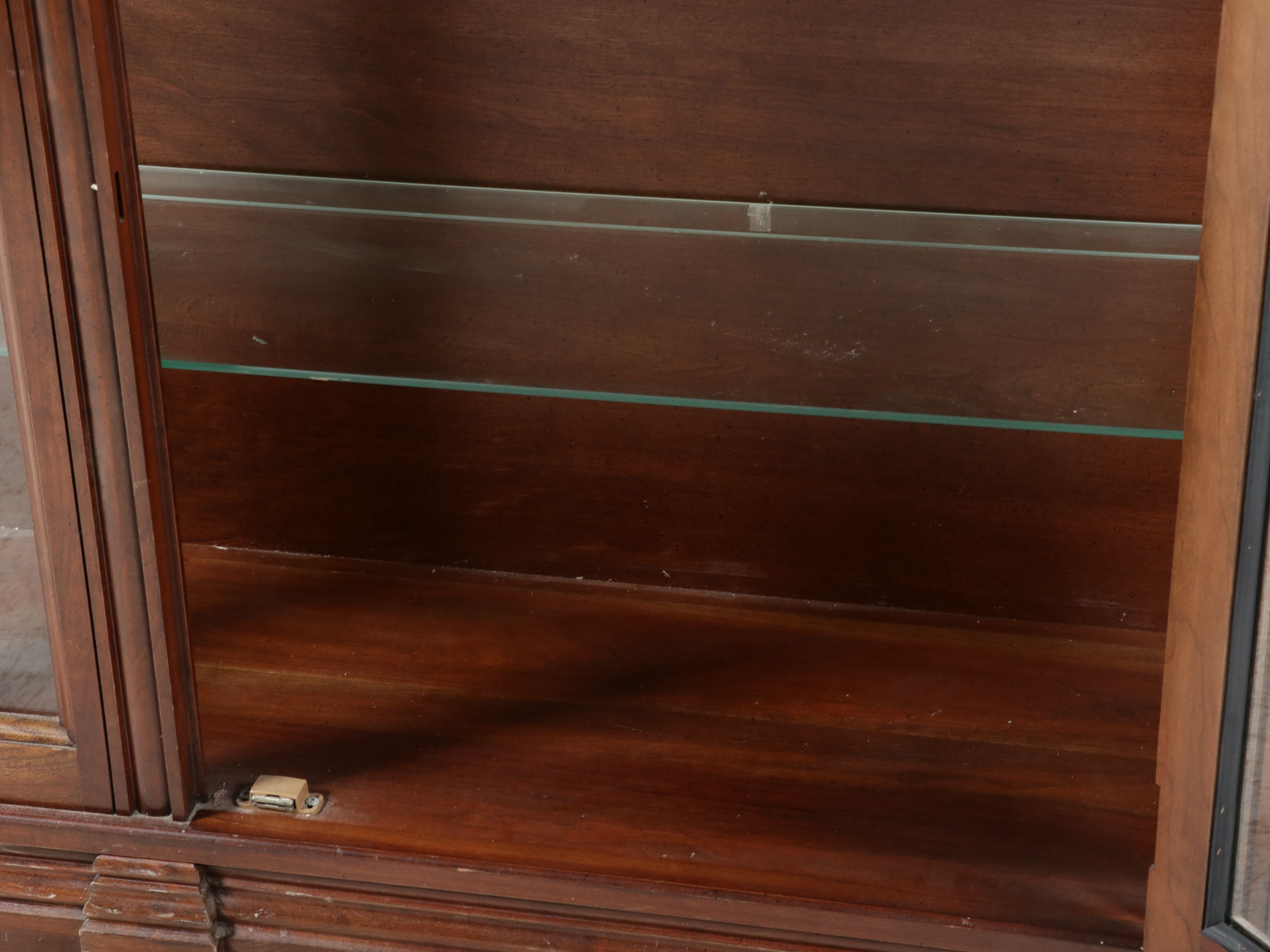 Neoclassical Style Arched Top Lighted Curio Cabinet, Late 20th Century