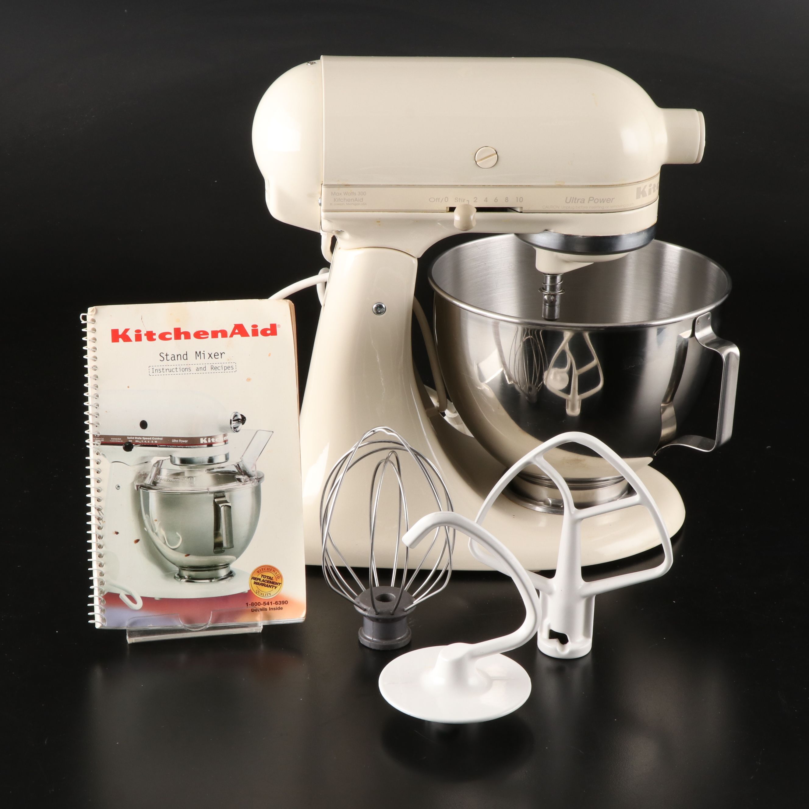 KitchenAid Tilt-Head Stand Mixer with Accessories and Recipe Book
