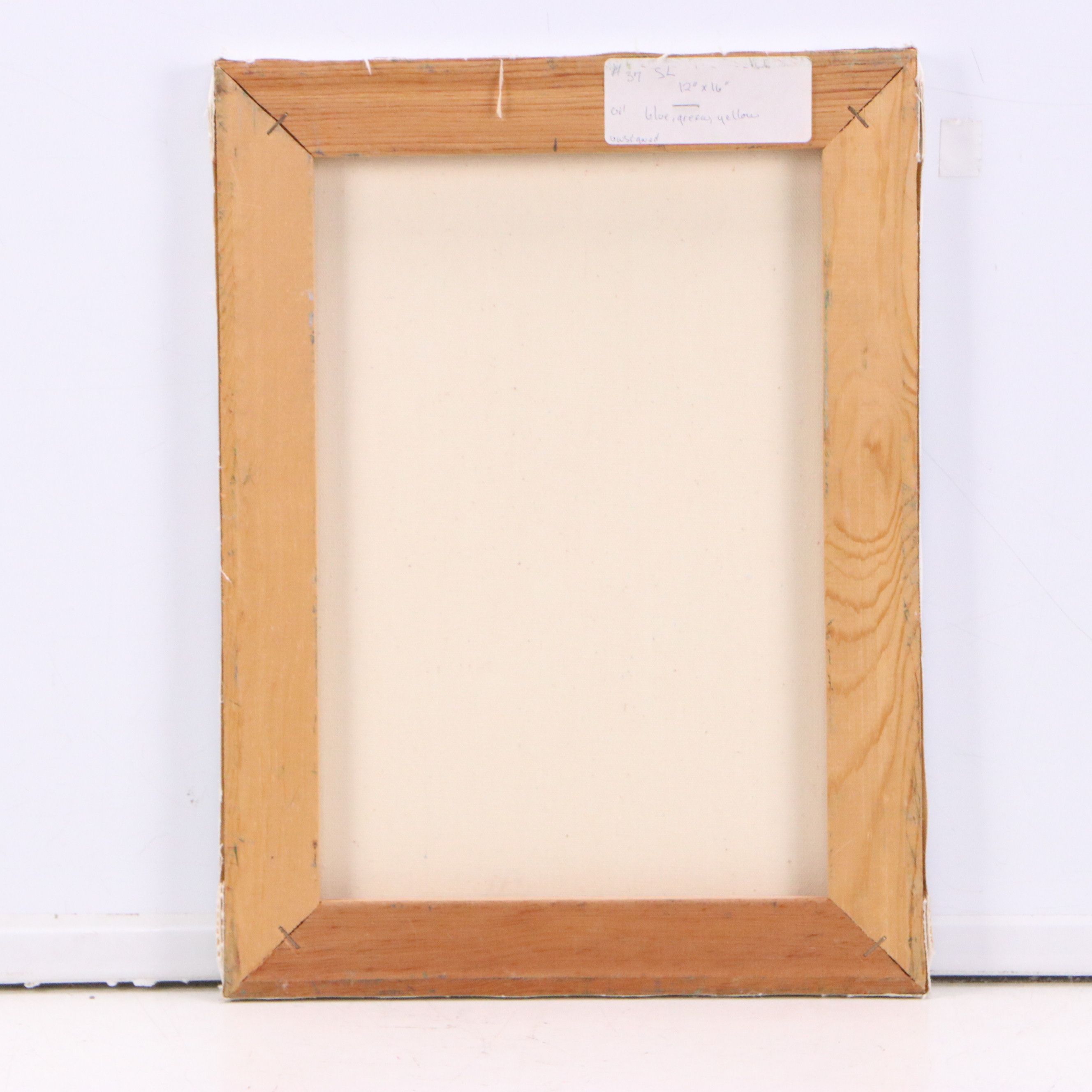 Still Life with Plants Oil Painting, Late 20th or 21st Century