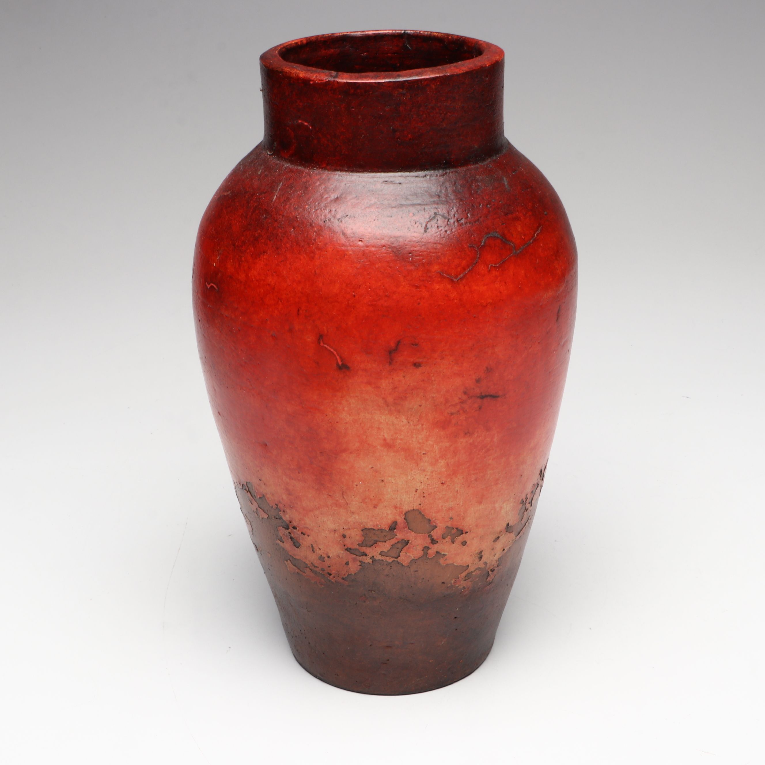 Matthew Horvat Handcrafted Maple Bowl with Lava Glaze Ceramic Vase