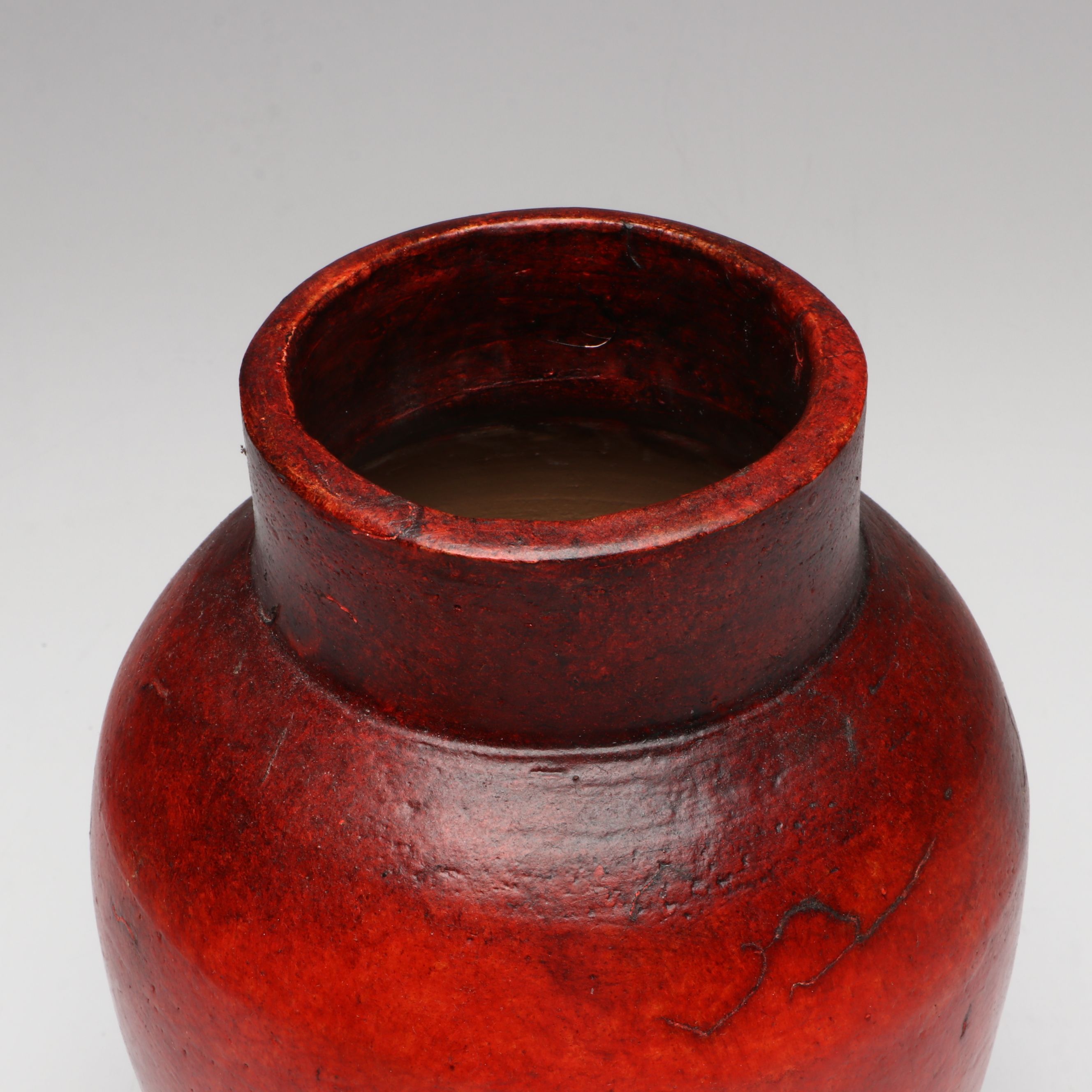 Matthew Horvat Handcrafted Maple Bowl with Lava Glaze Ceramic Vase