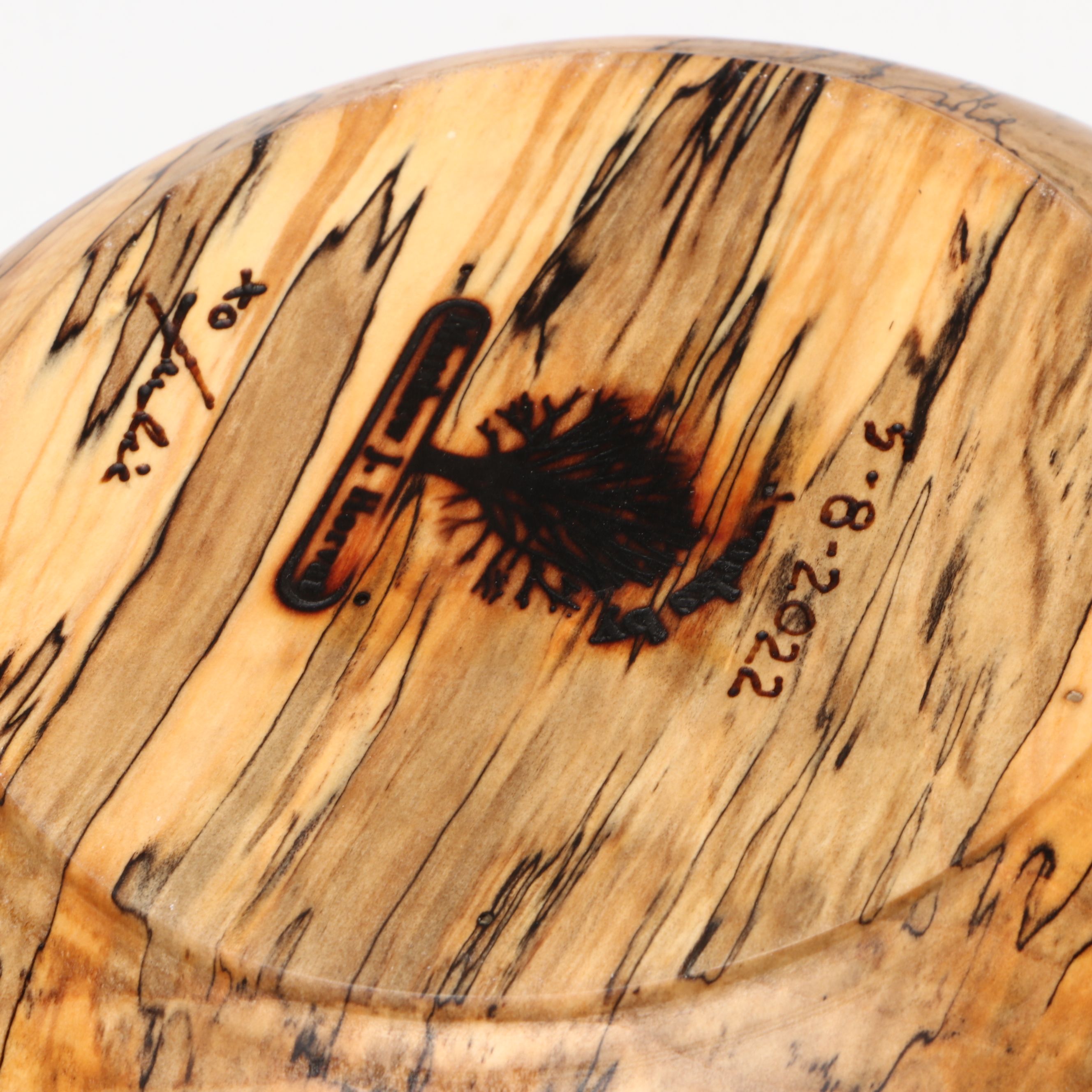 Matthew Horvat Handcrafted Maple Bowl with Lava Glaze Ceramic Vase