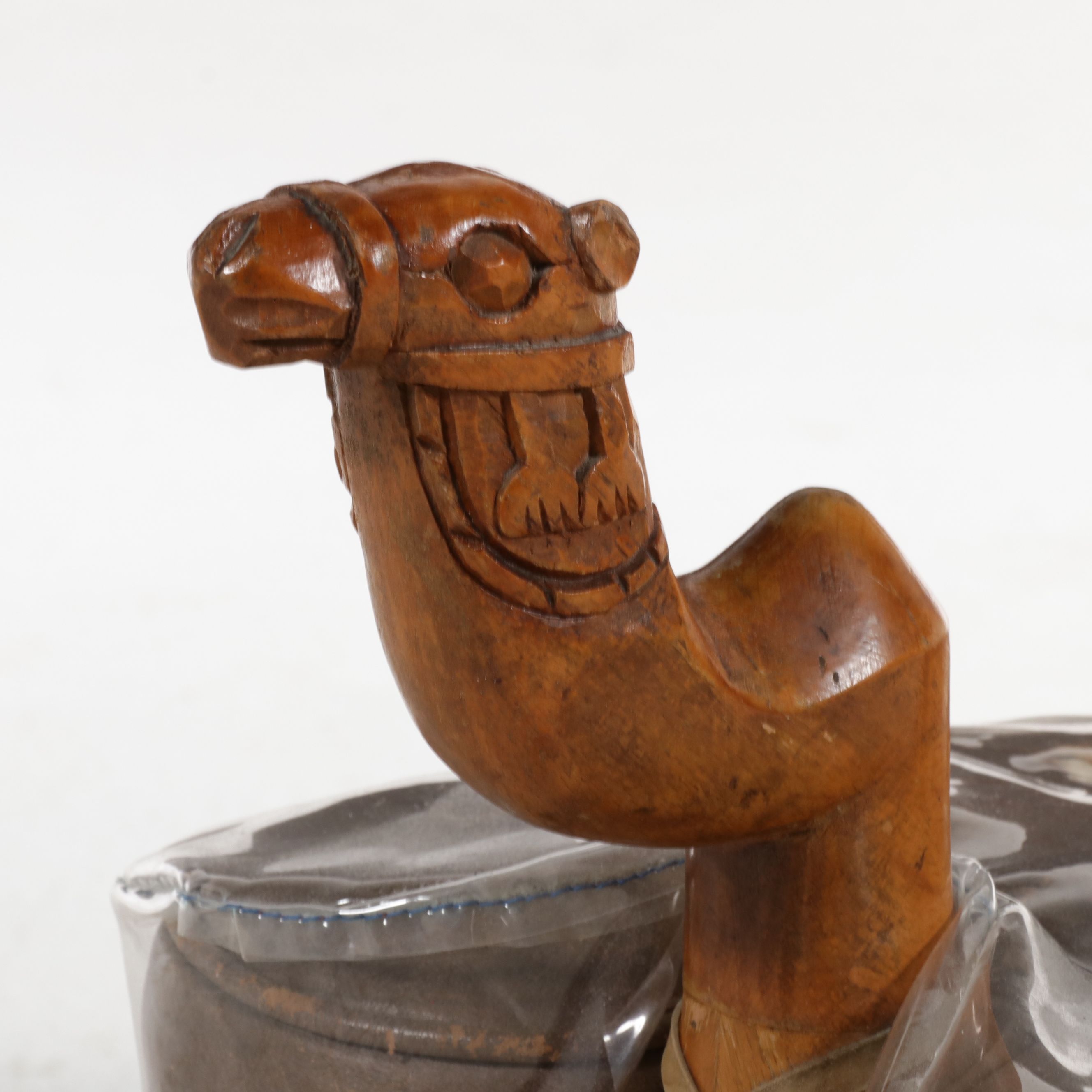 Egyptian Camel Saddle Stool, Mid-20th Century