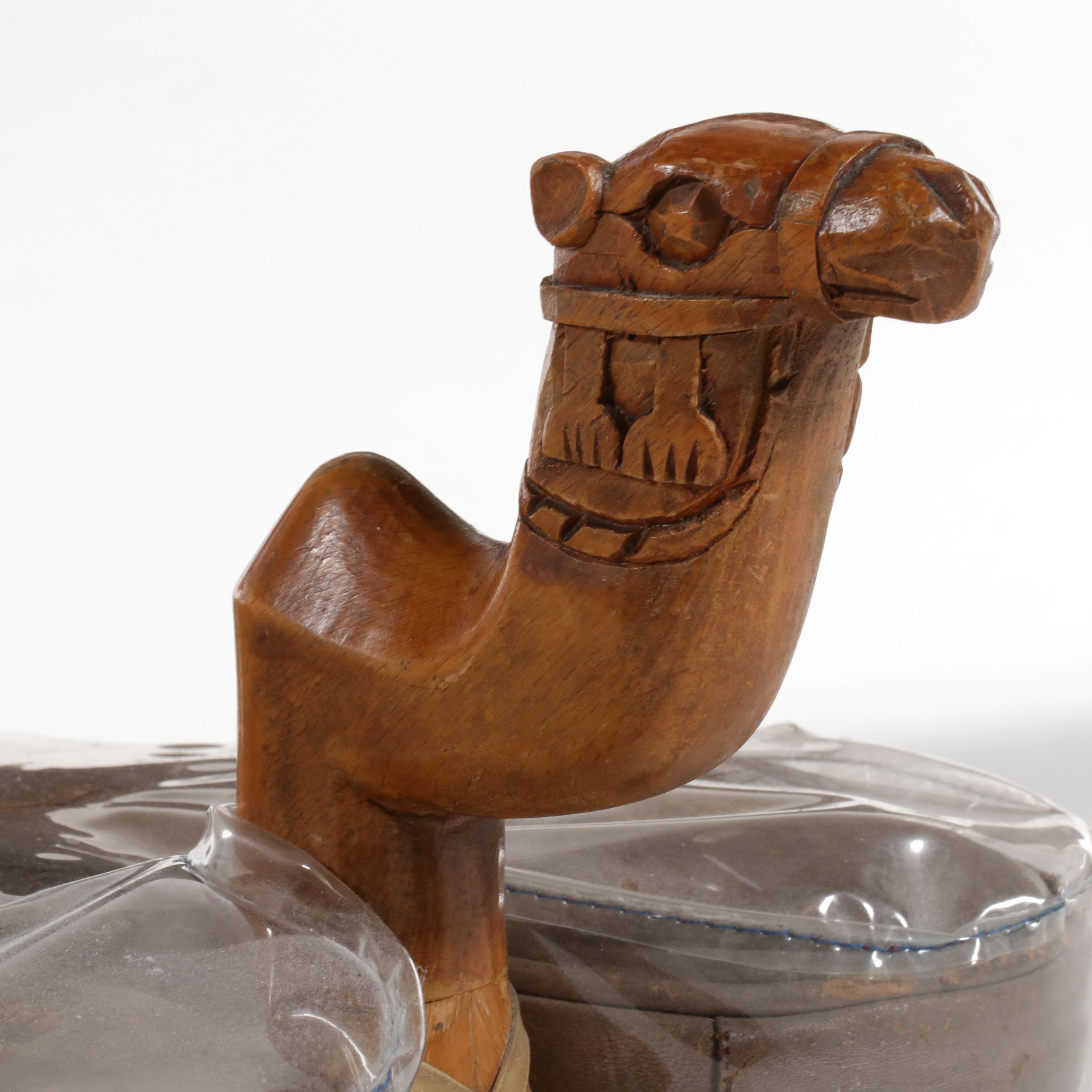 Egyptian Camel Saddle Stool, Mid-20th Century