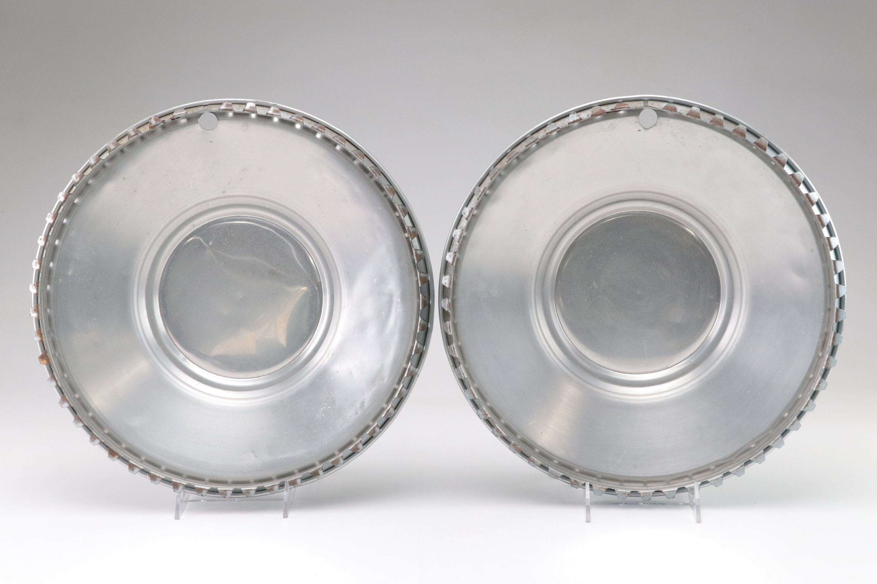 1960s Studebaker and Canada Dry "Sport Cola" Hubcaps in Blue and Chrome Finish