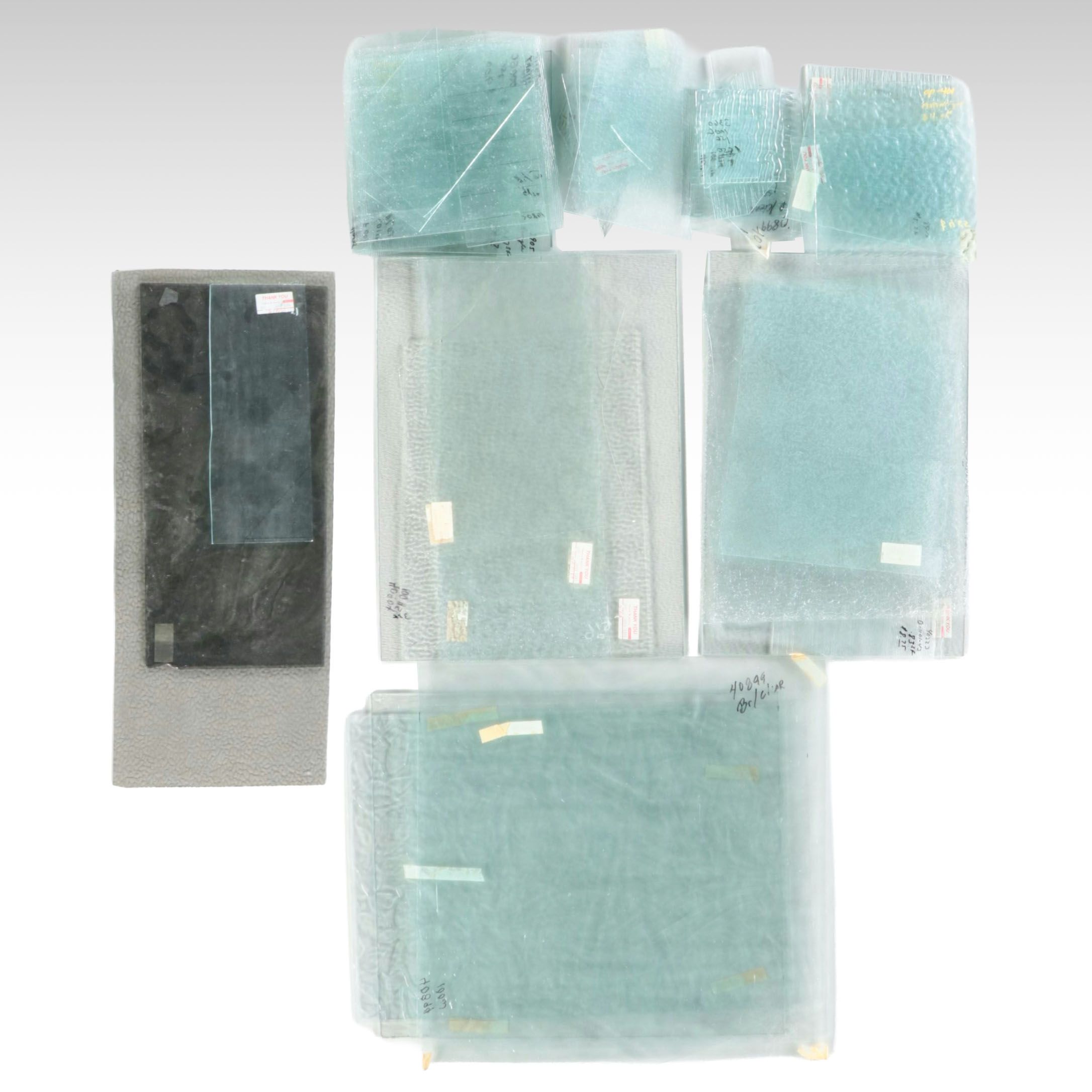 Textured Glass Fragments and Panels