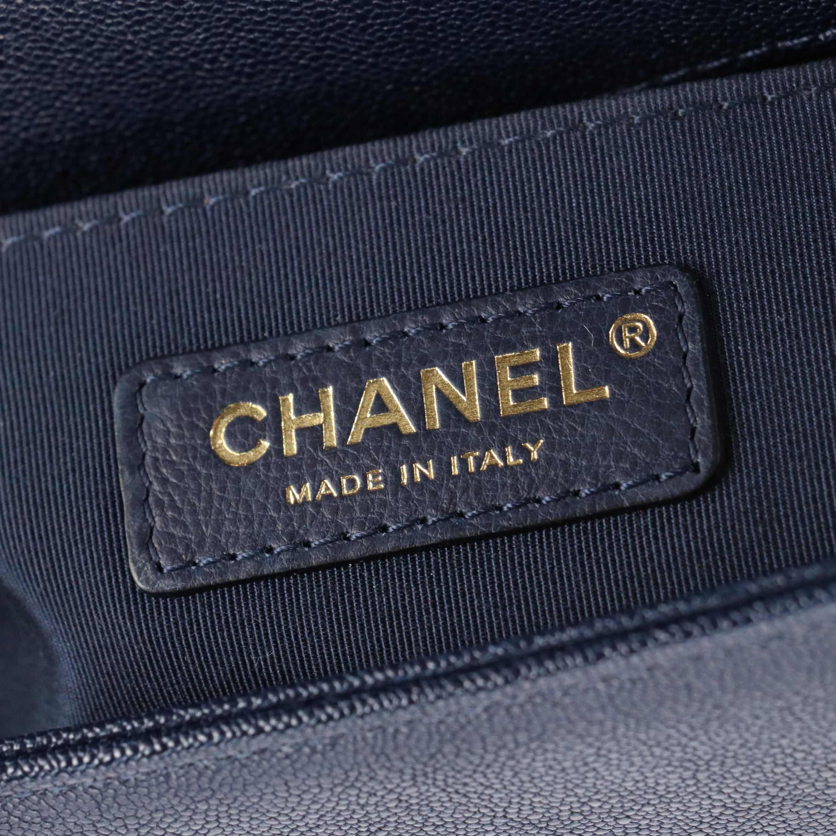 Chanel Boy Flap Medium Bag in Quilted Caviar Leather