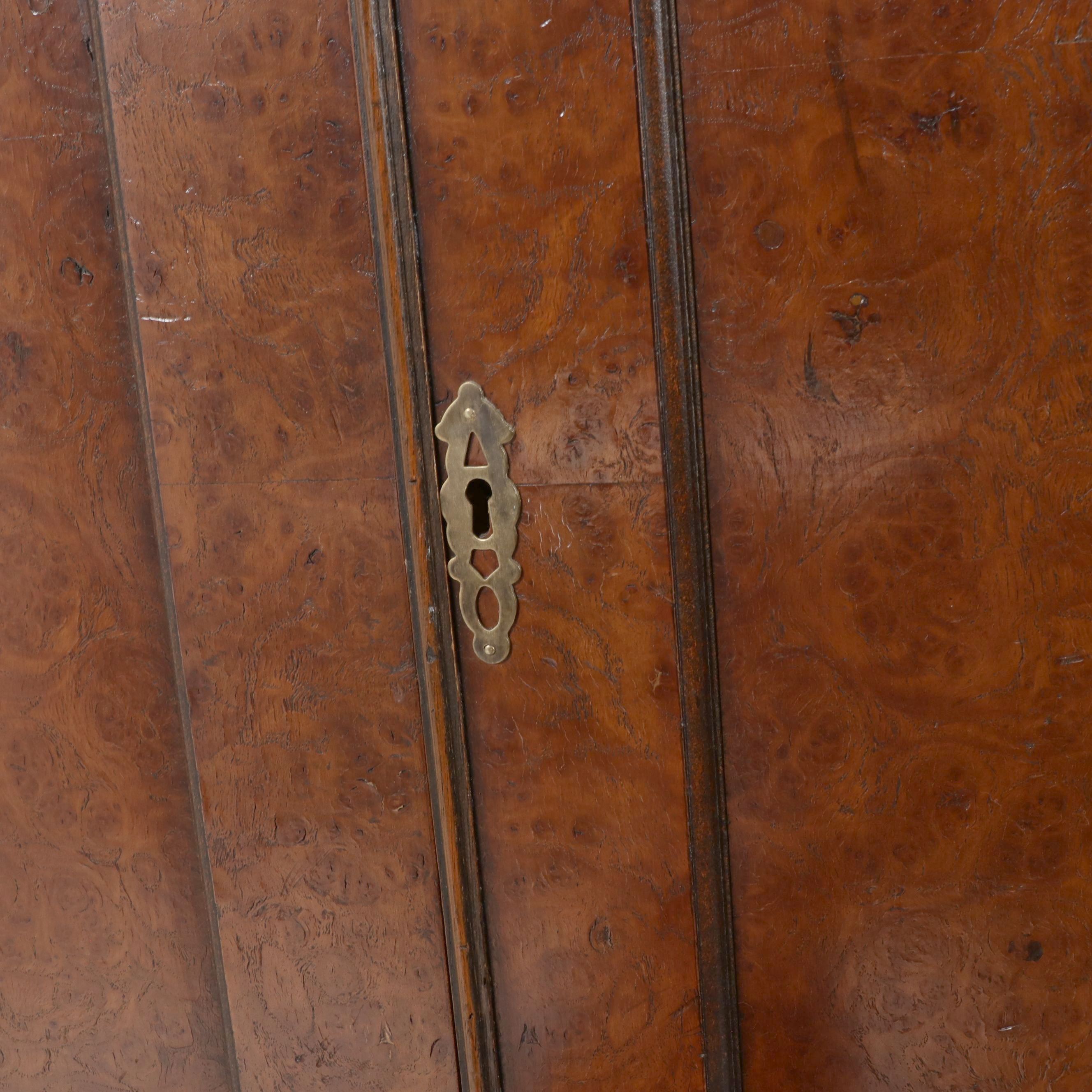 Southampton William and Mary Style Burlwood Secretary Desk