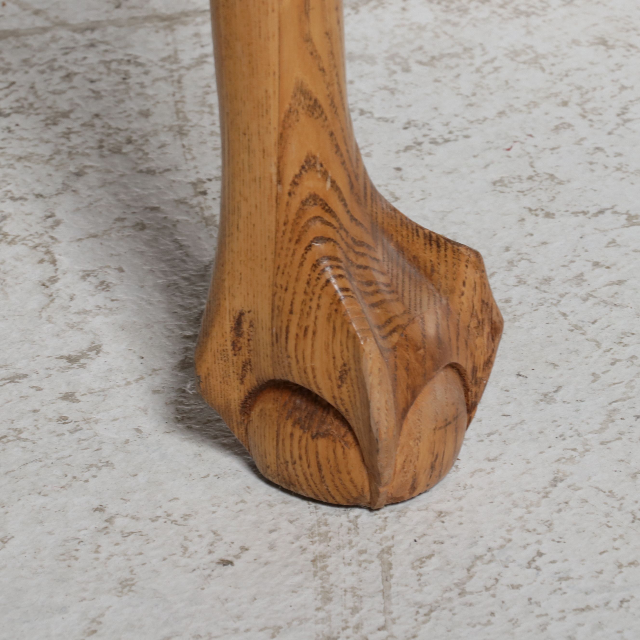 Two-Piece Carved Oak Coffee and Console Table Set, Late 20th Century