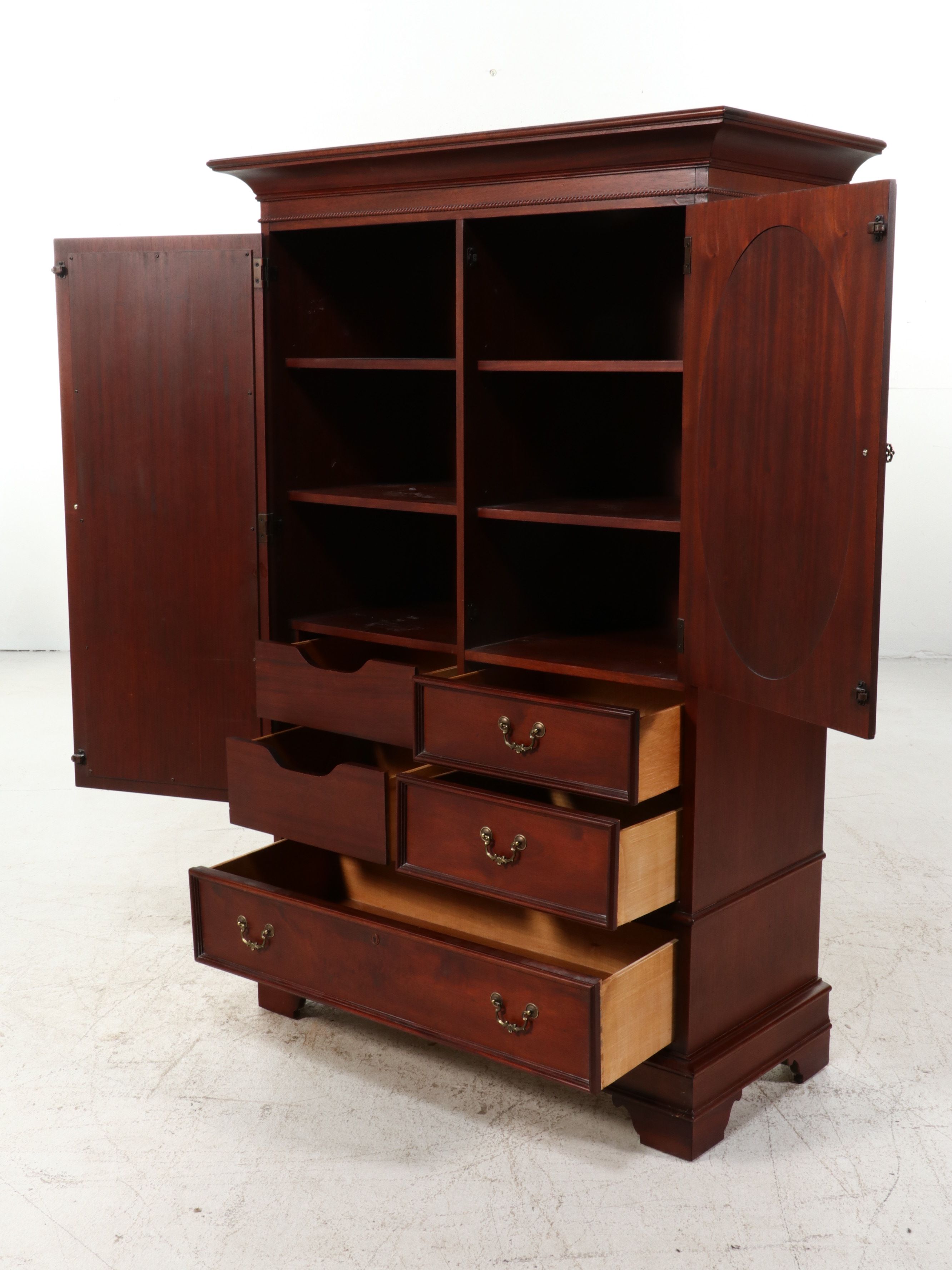 Lexington Furniture "Vestiges" Series Mahogany Wardrobe, Late 20th Century