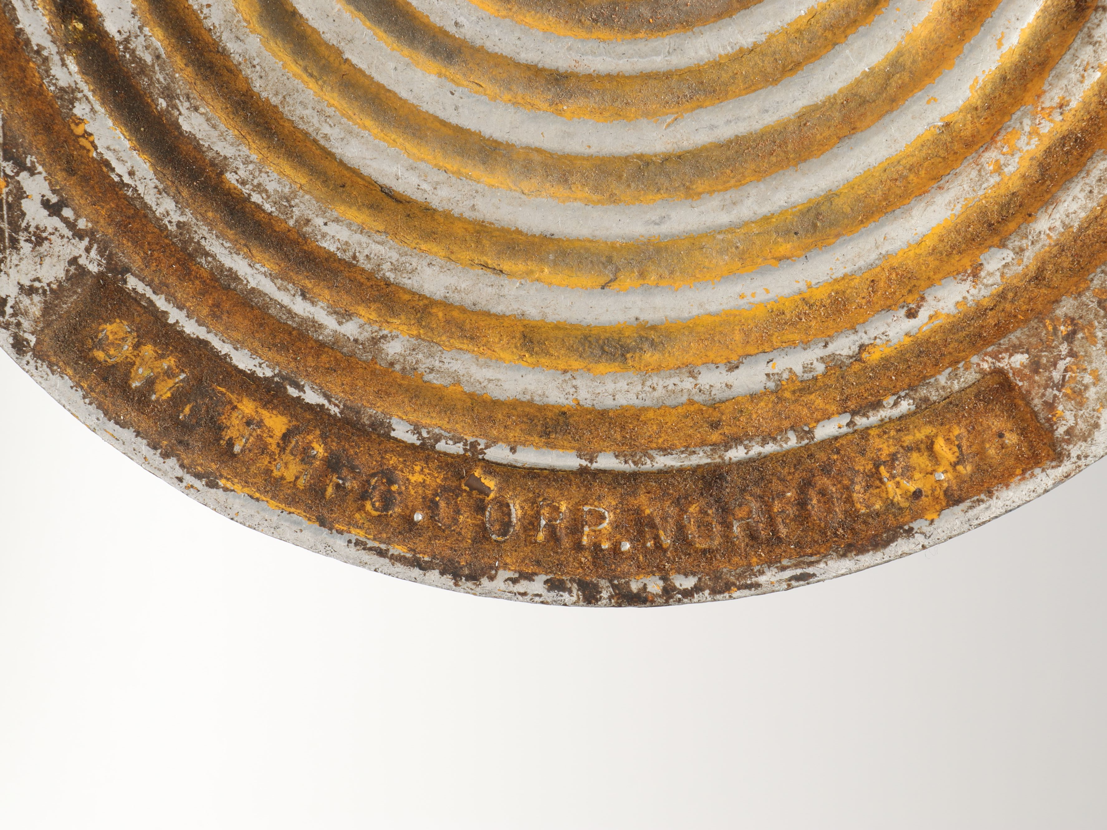 Texaco Metal Gasoline Manhole Cover, Mid to Late 20th Century