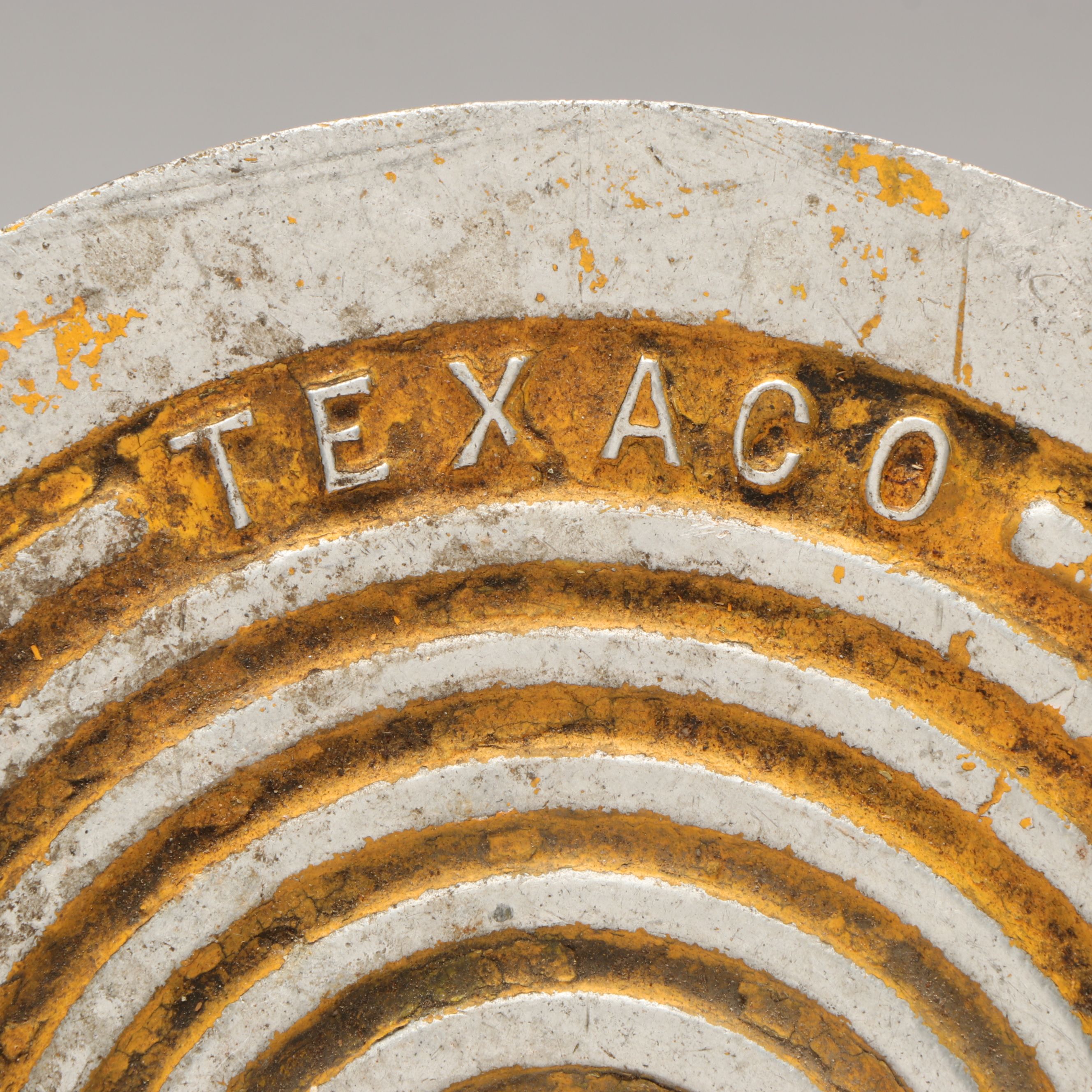 Texaco Metal Gasoline Manhole Cover, Mid to Late 20th Century