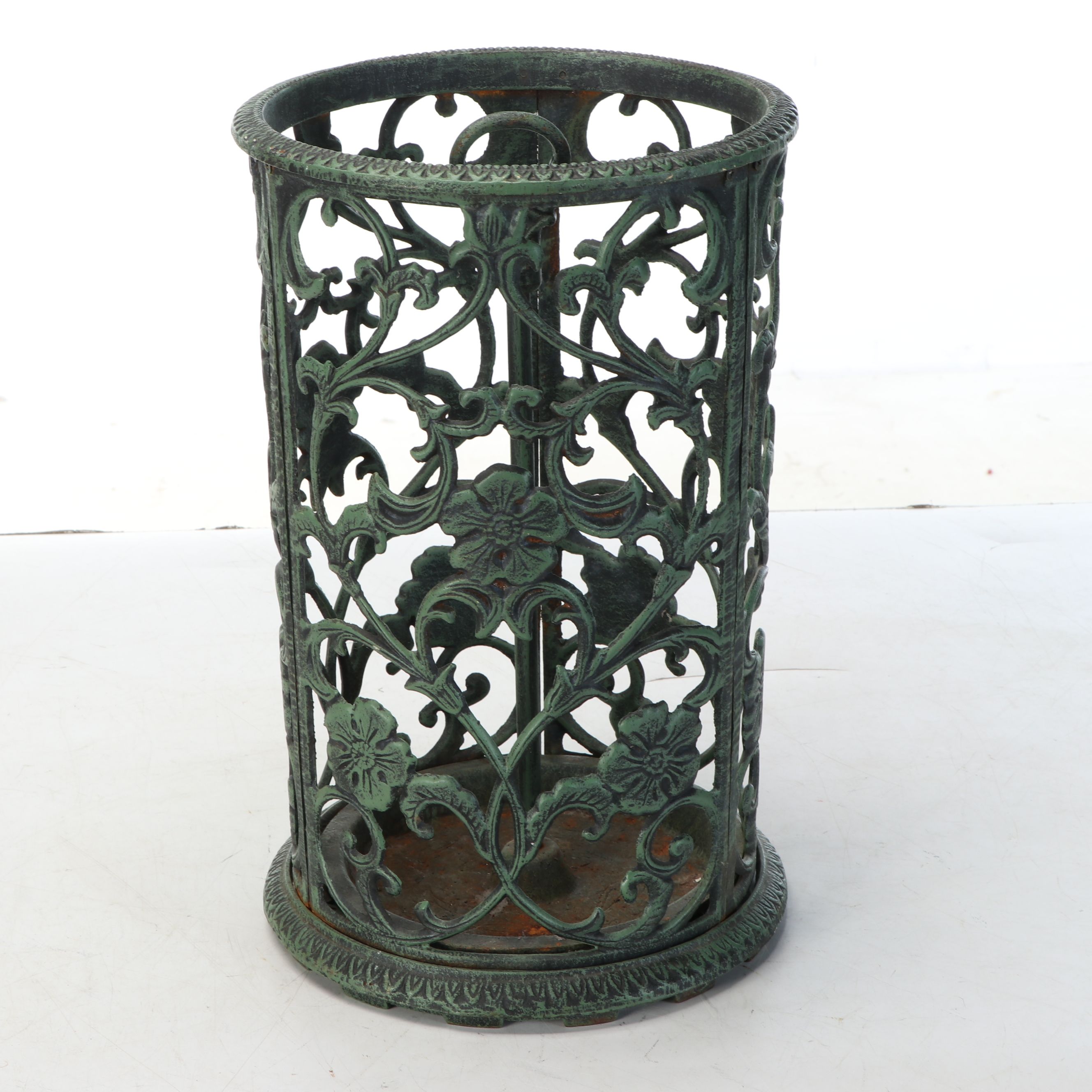 Cast Iron Scrollwork Umbrella Stand