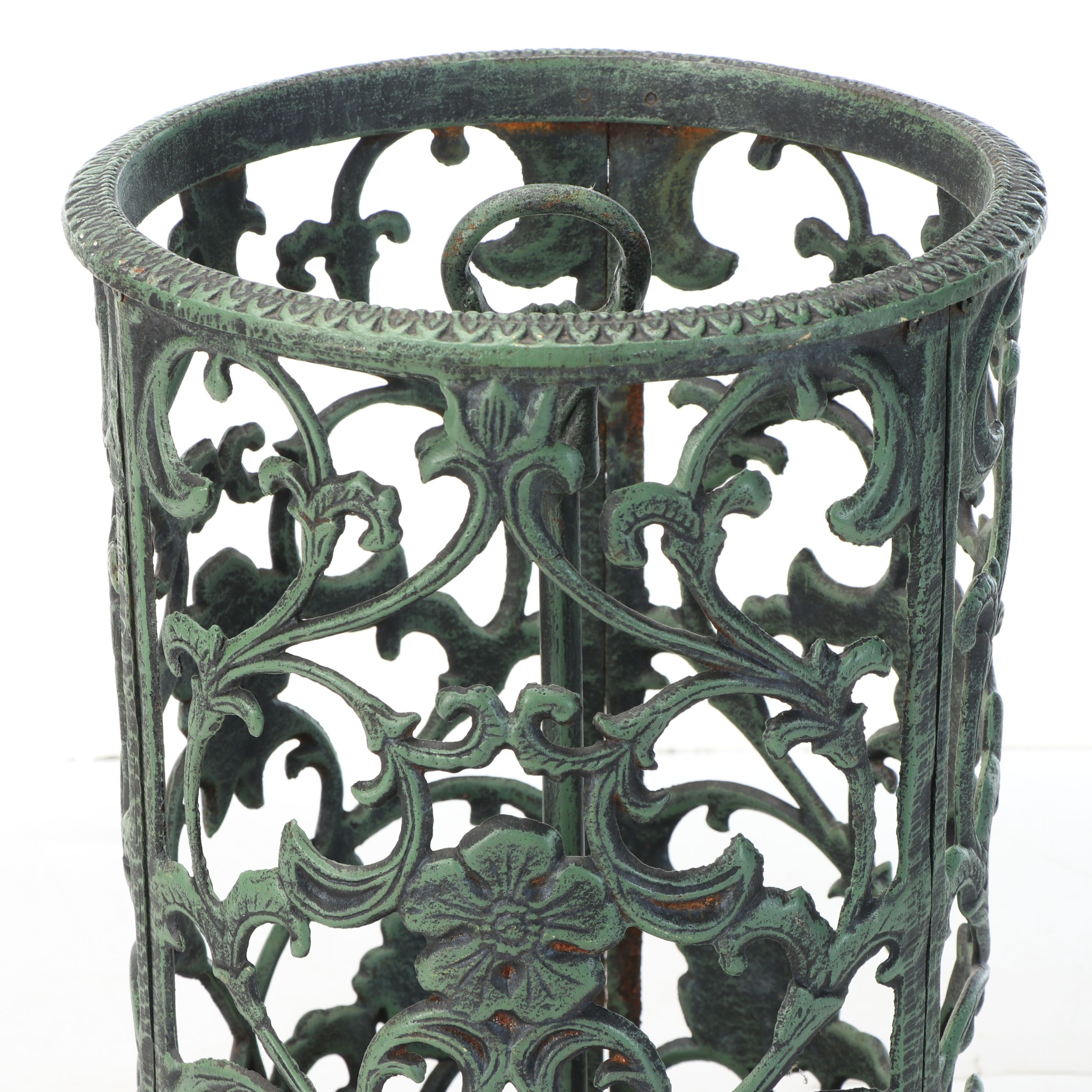 Cast Iron Scrollwork Umbrella Stand