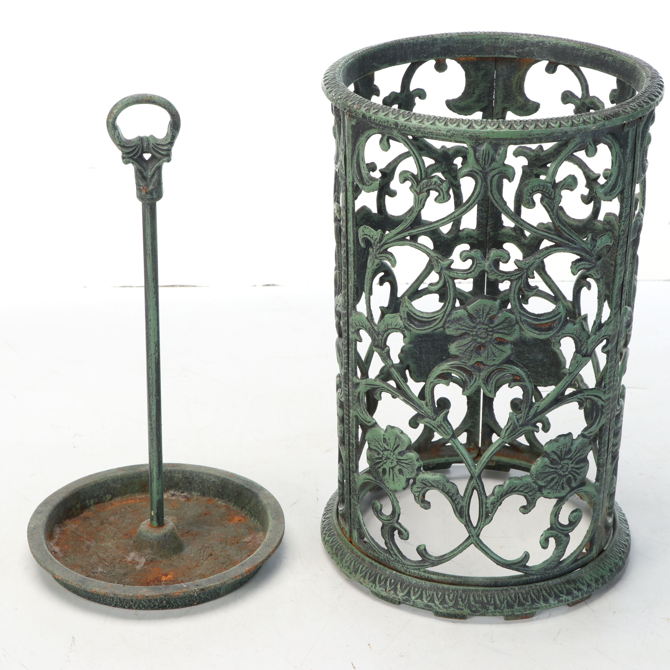 Cast Iron Scrollwork Umbrella Stand