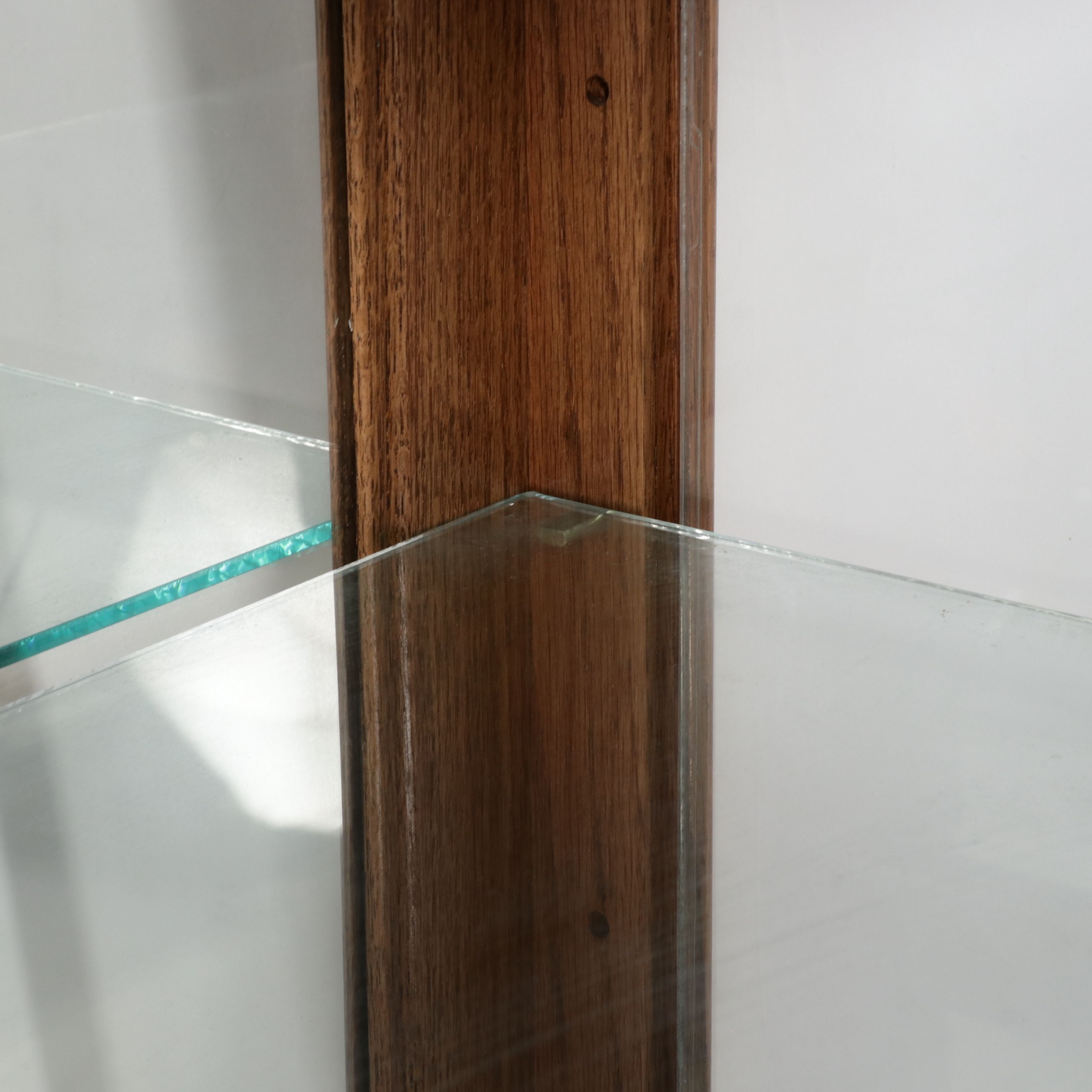 Chippendale Style Oak Illuminated Display Cabinet