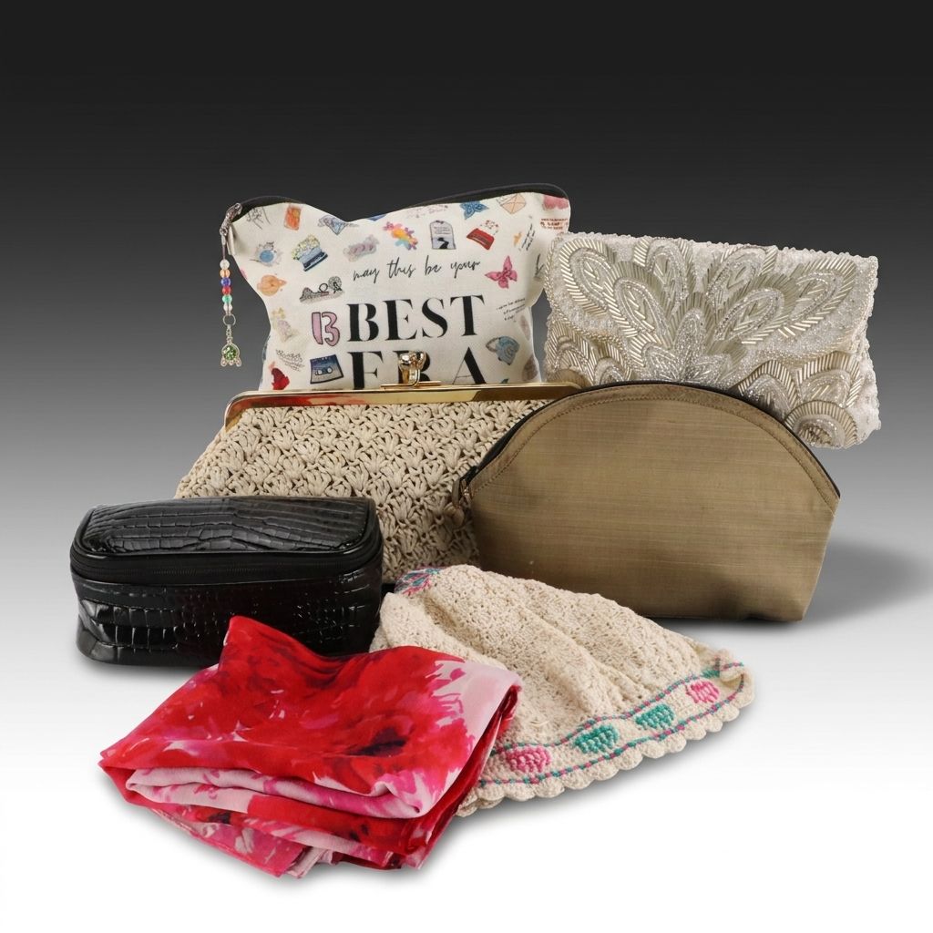 Tabitha Handwoven Silk Zip Pouch, La Regale Beaded Clutch, St. John Scarf & More