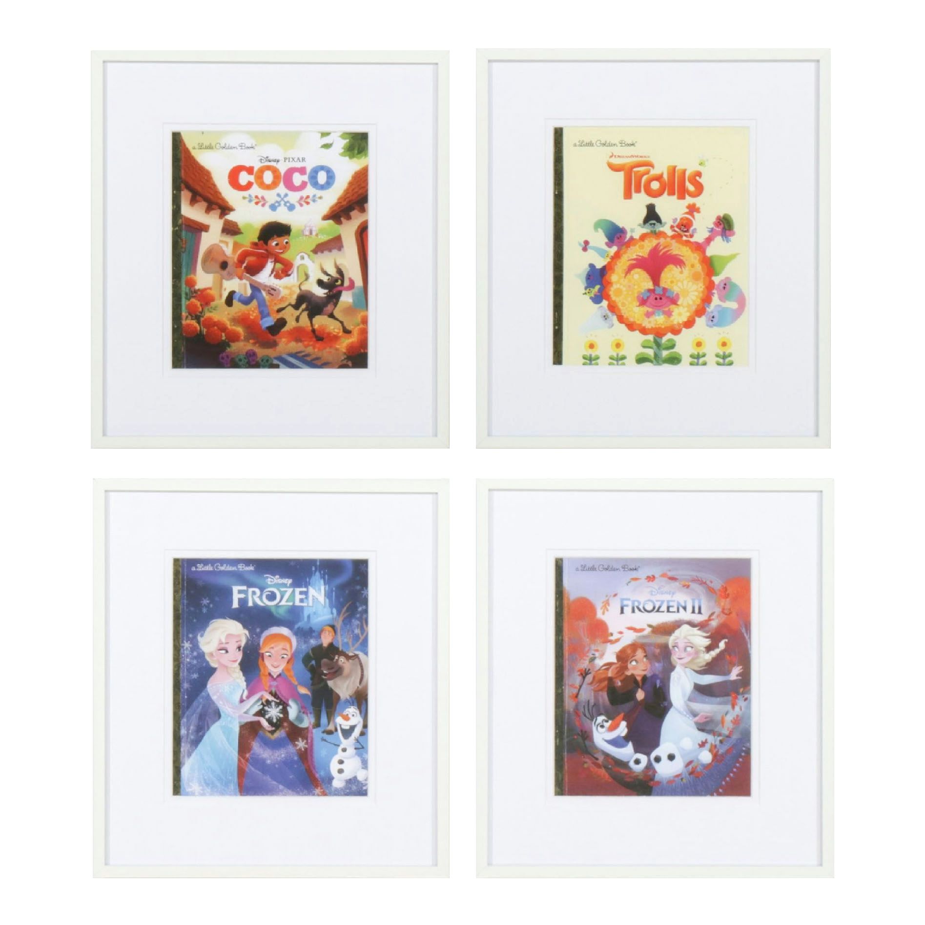 Giclée Collection of Little Golden Book Covers Including Disney's Frozen 1 & 2