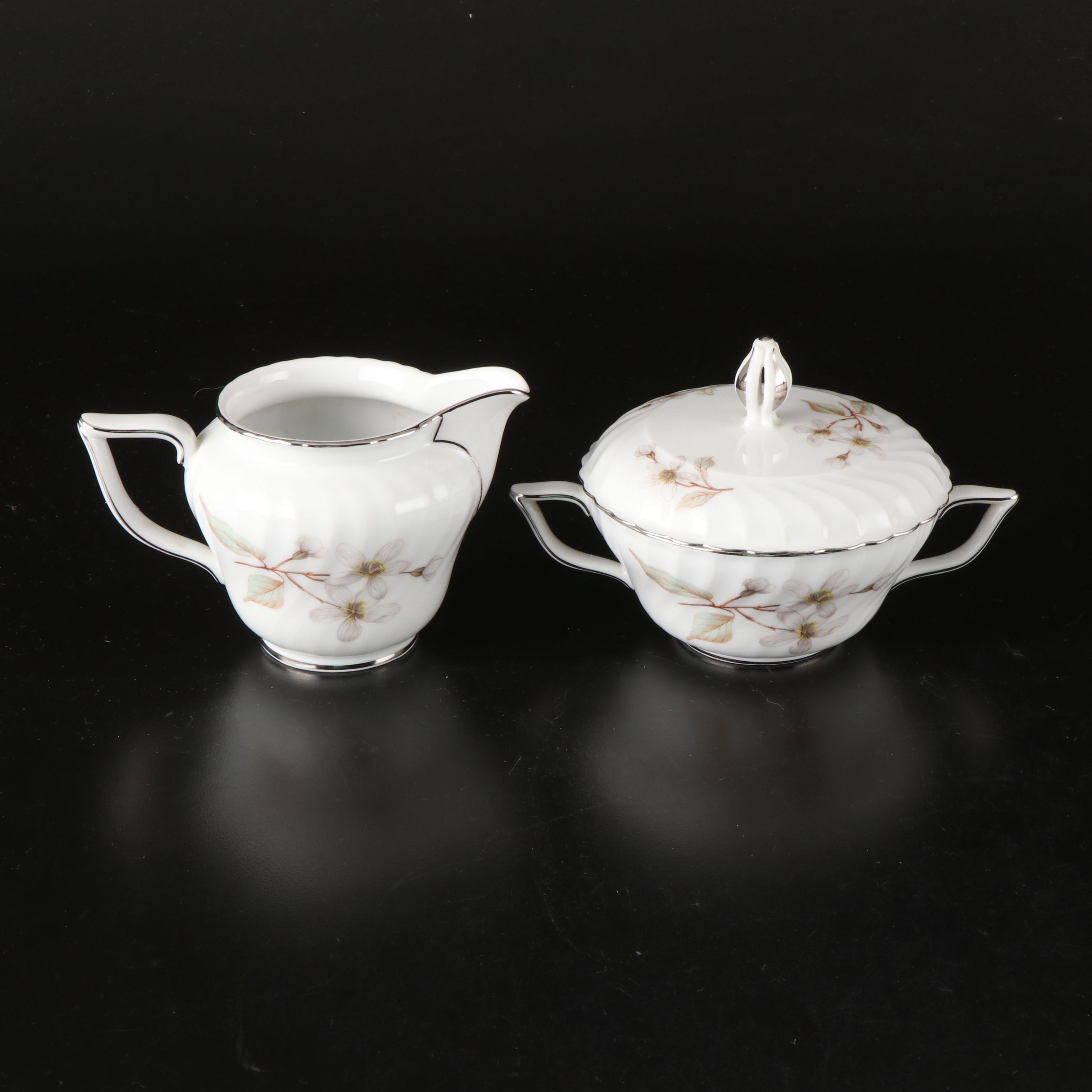 Royal Tettau Porcelain "Dogwood" Dinnerware, Mid to Late 20th Century