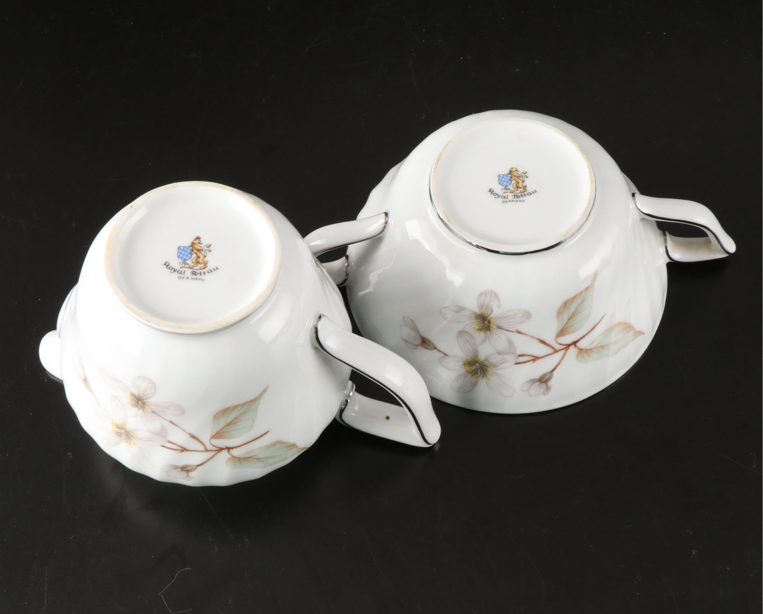 Royal Tettau Porcelain "Dogwood" Dinnerware, Mid to Late 20th Century