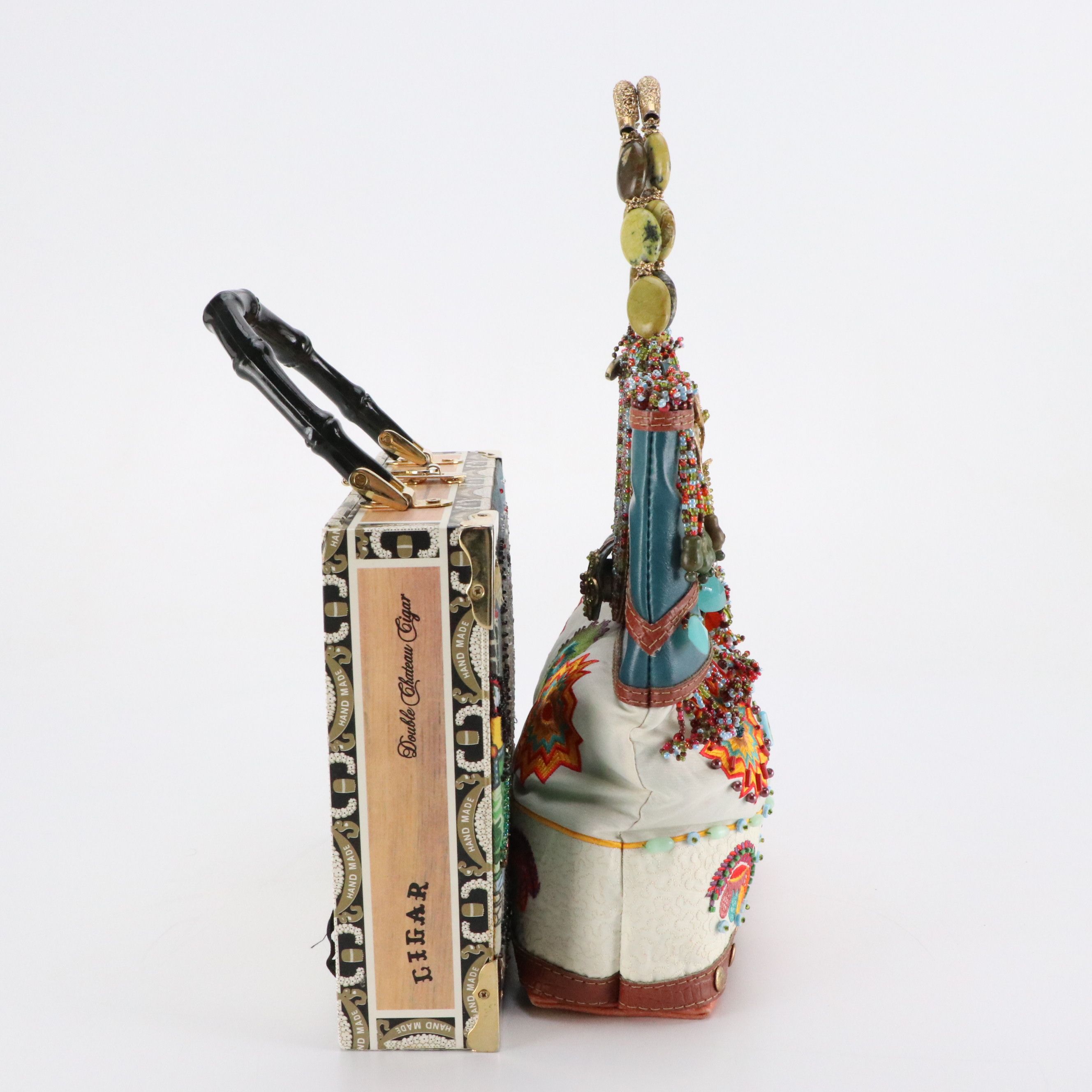 Mary Frances Embellished Bag and Other New York Motif Cigar Box Purse