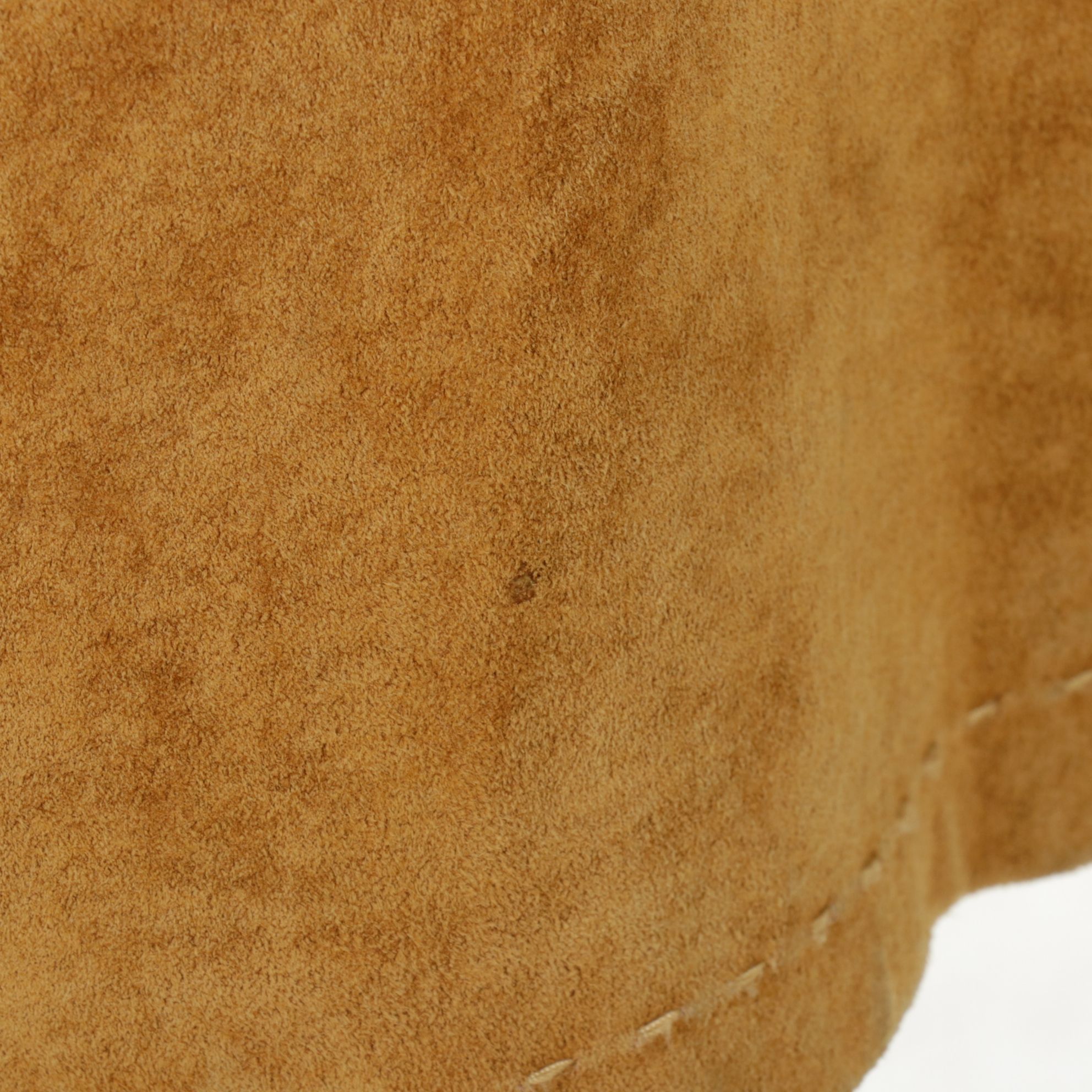 Bebe Suede Leather Button-Front Long Jacket with Running Stitch Detail