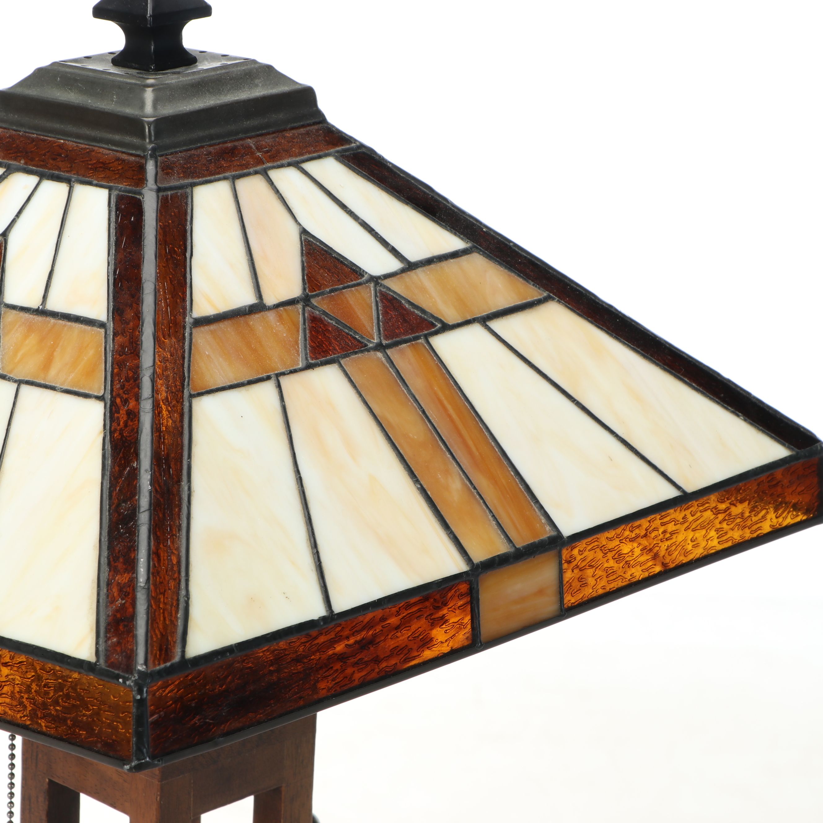 Craftsman Style Stained Glass Shade Table Lamp