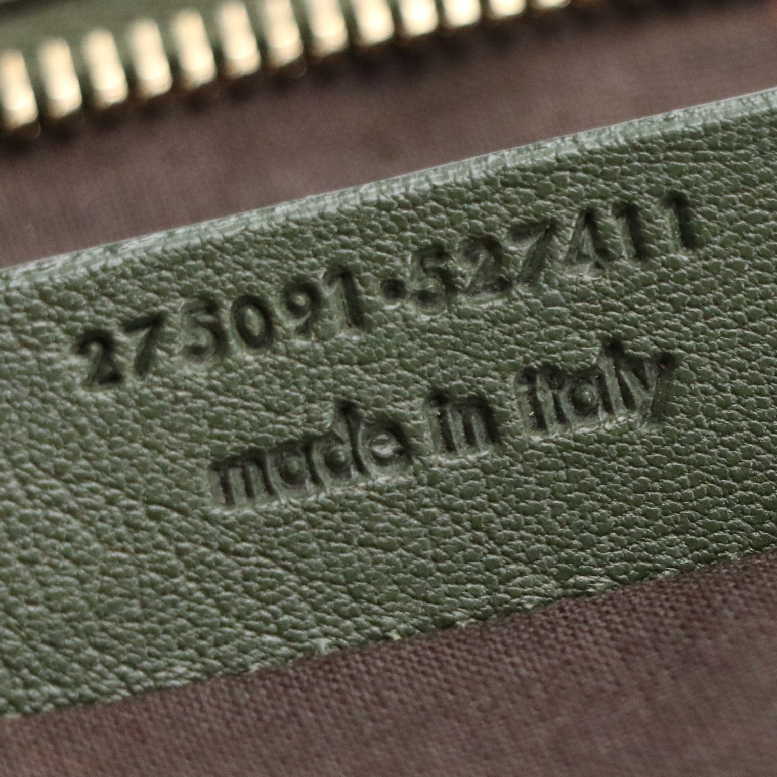 Yves Saint Laurent Cabas ChYc Large Tote Bag in Tartan Green Leather