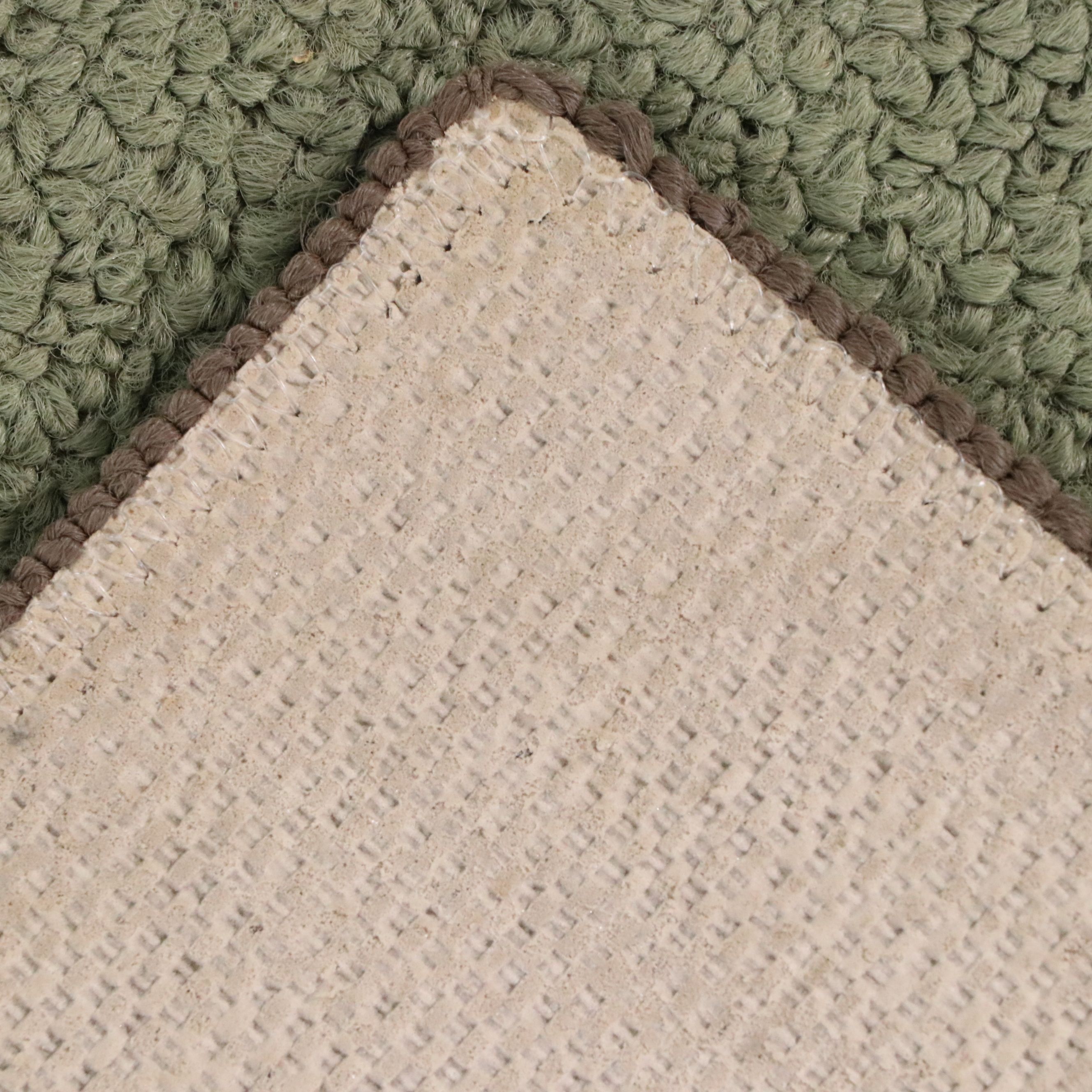 4'1 x 5'6 Machine Made Room Essentials Brown and Green Stripe Area Rug