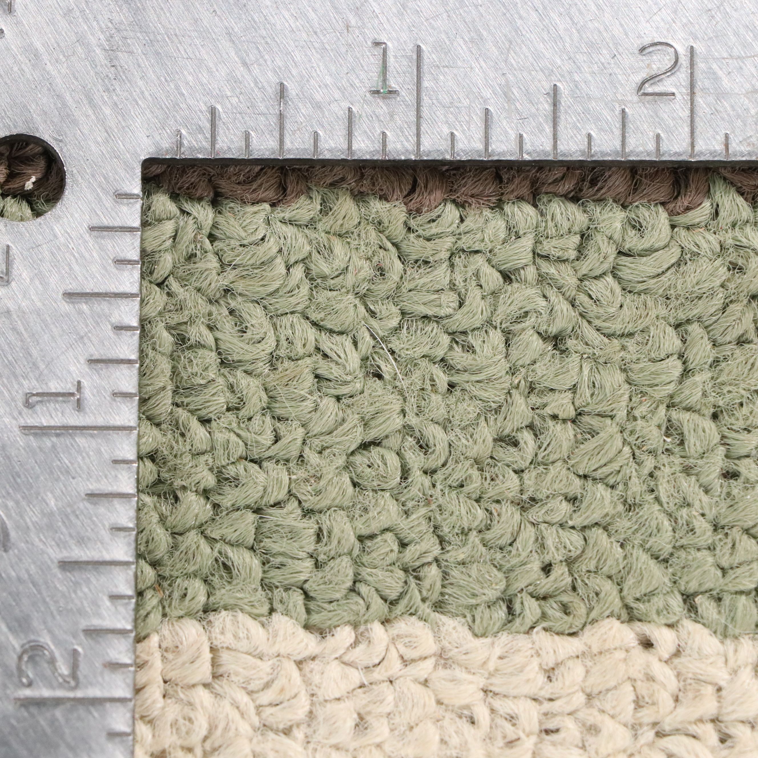 4'1 x 5'6 Machine Made Room Essentials Brown and Green Stripe Area Rug