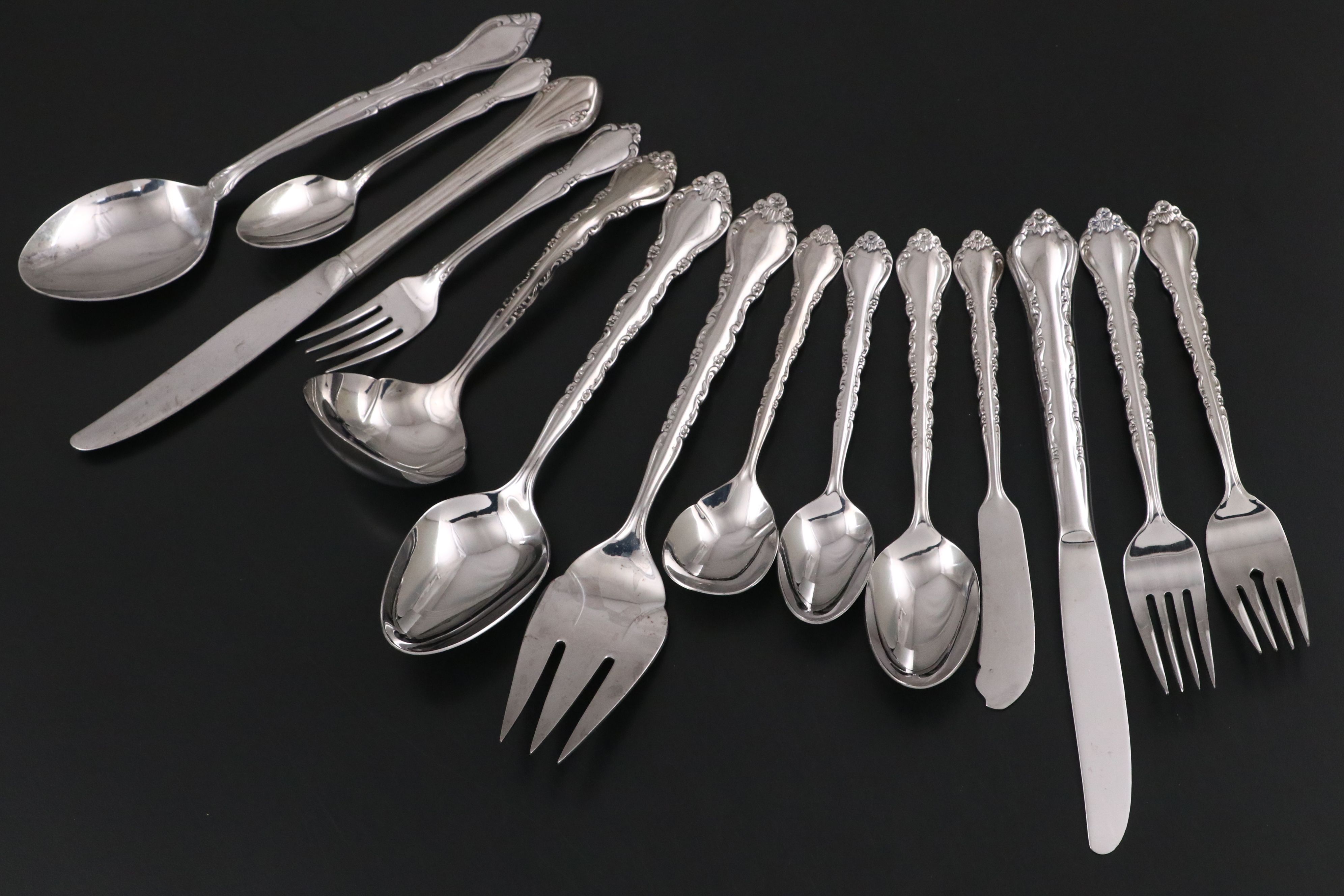International "Gigi" Stainless Steel Flatware with Golden Shield Storage Trays