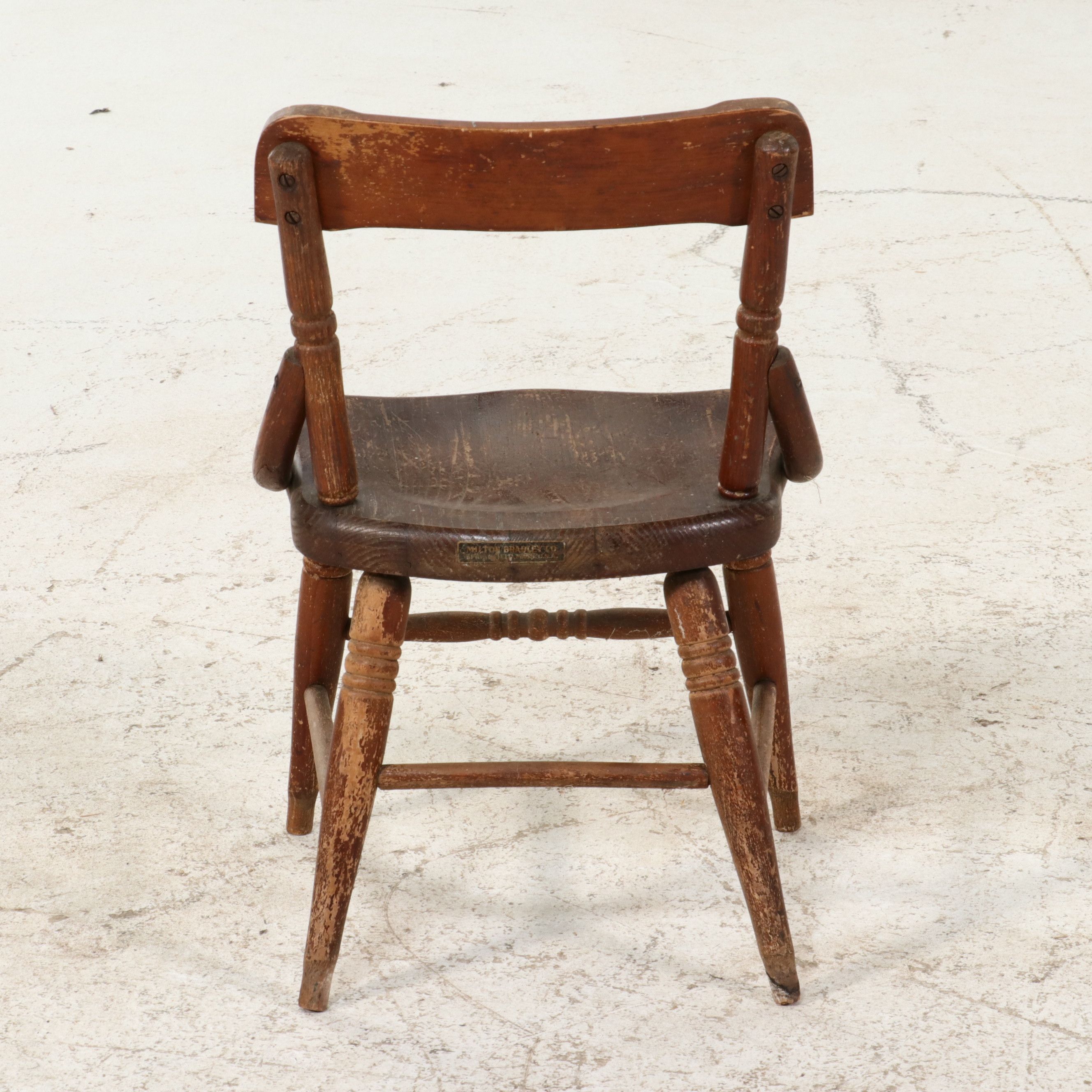 Milton Bradley Co. Juvenile Extension Table and Chair Set, Early 20th Century