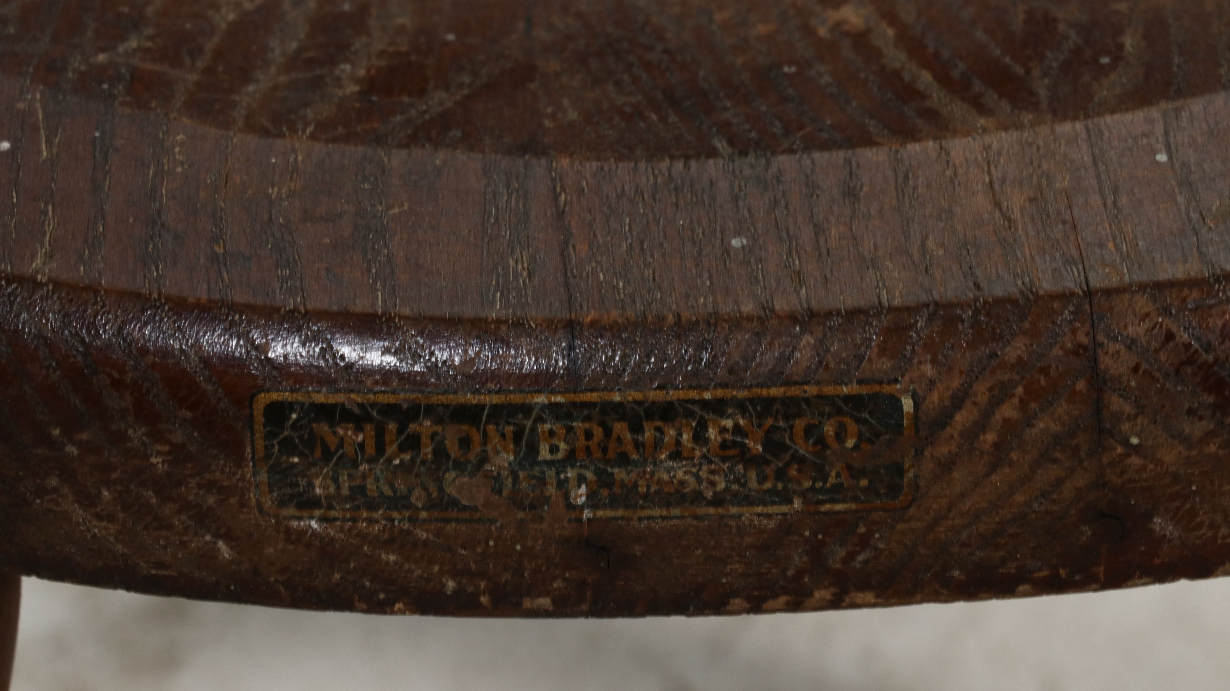 Milton Bradley Co. Juvenile Extension Table and Chair Set, Early 20th Century