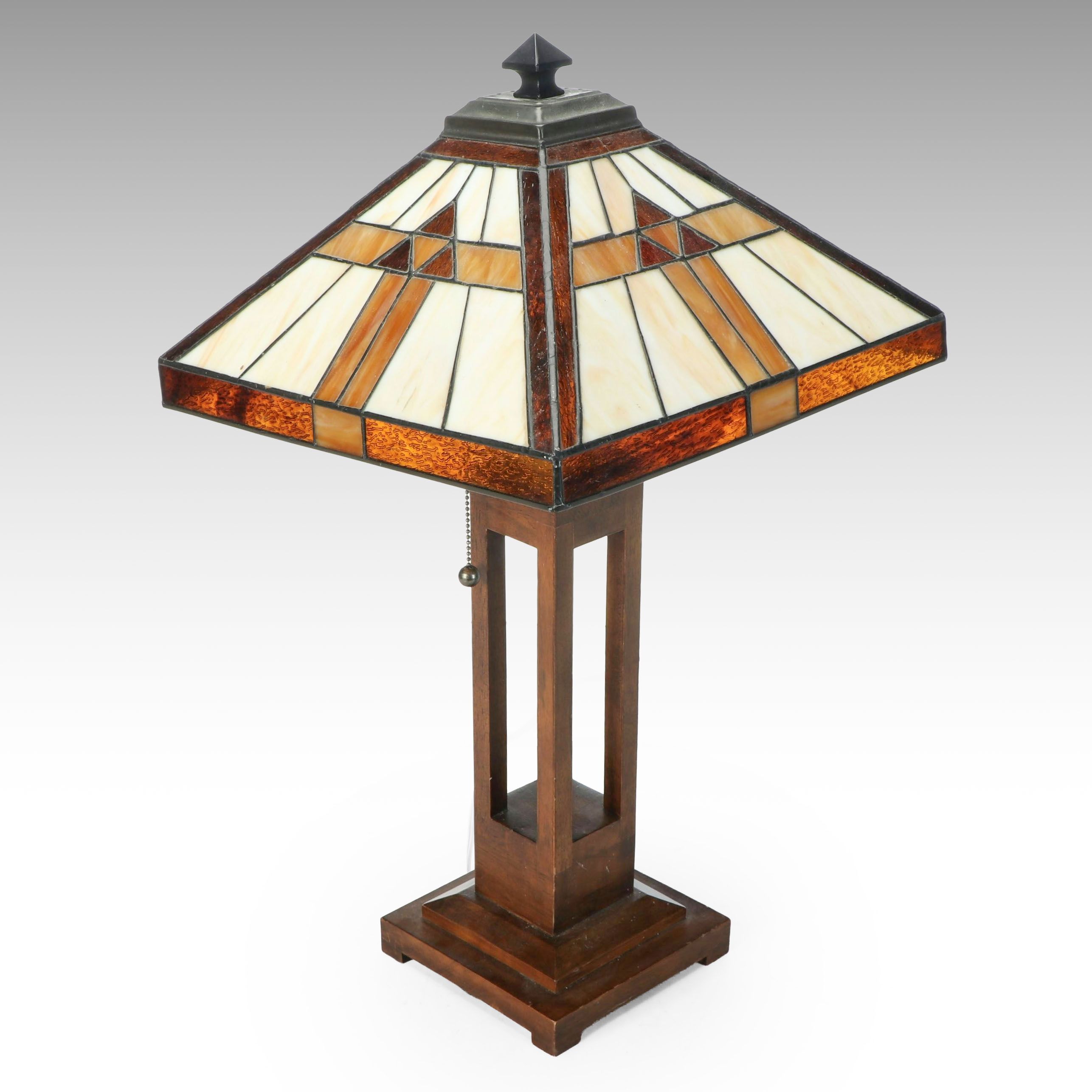 Craftsman Style Stained Glass Shade Table Lamp