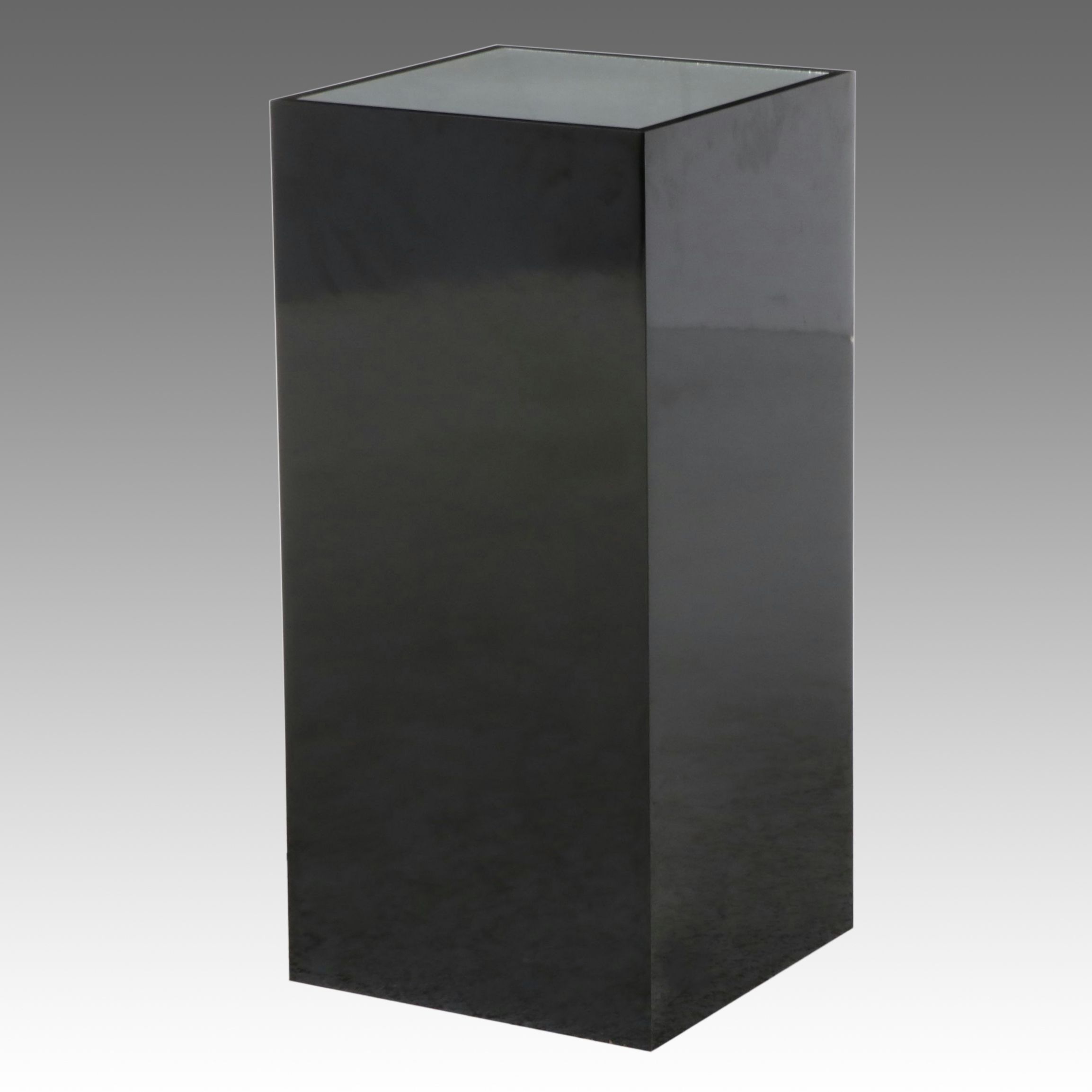 Illuminated Black Laminate Gallery Pedestal, Late 20th Century