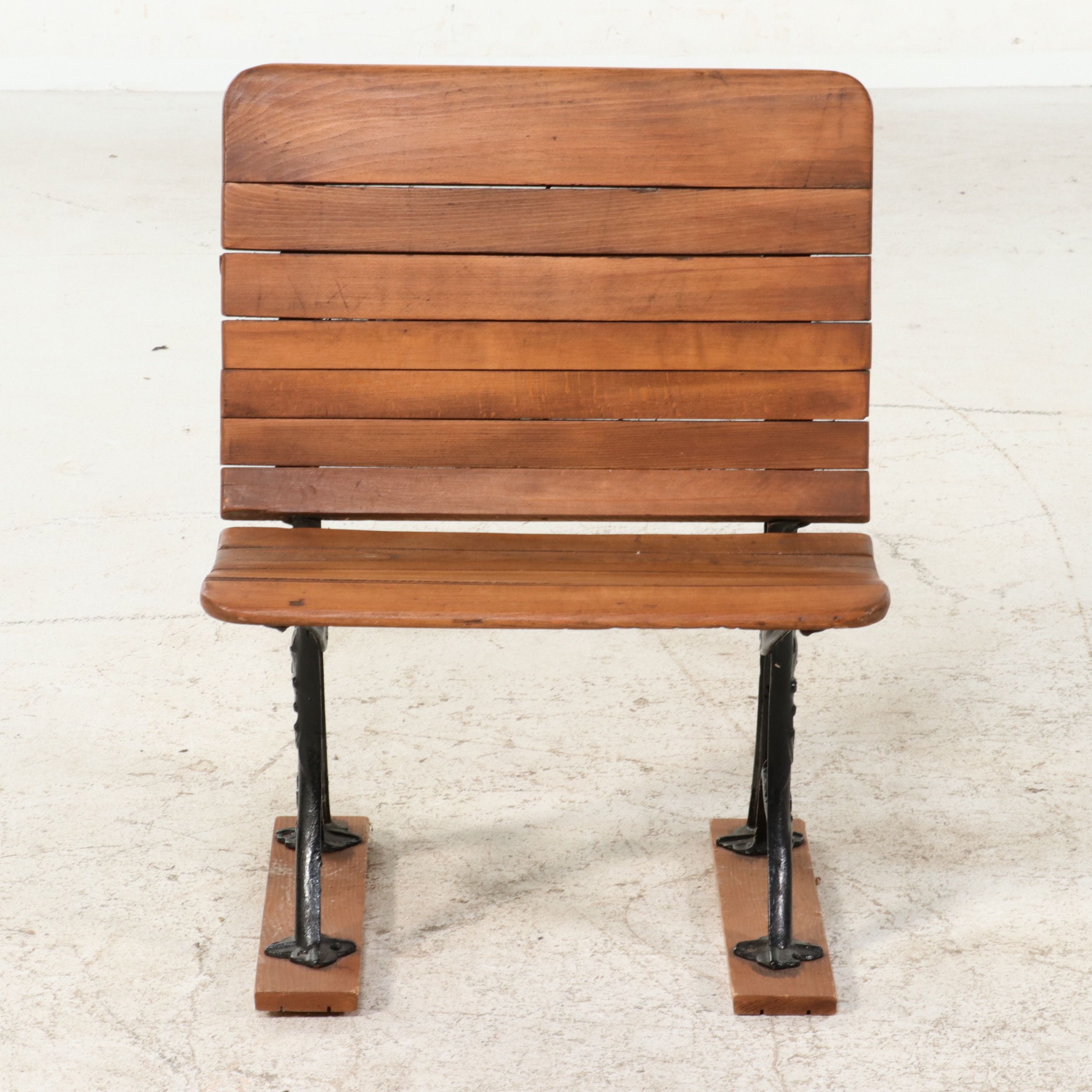 Late Victorian Cast Iron and Wood Student Desk, Late 19th to Early 20th Century