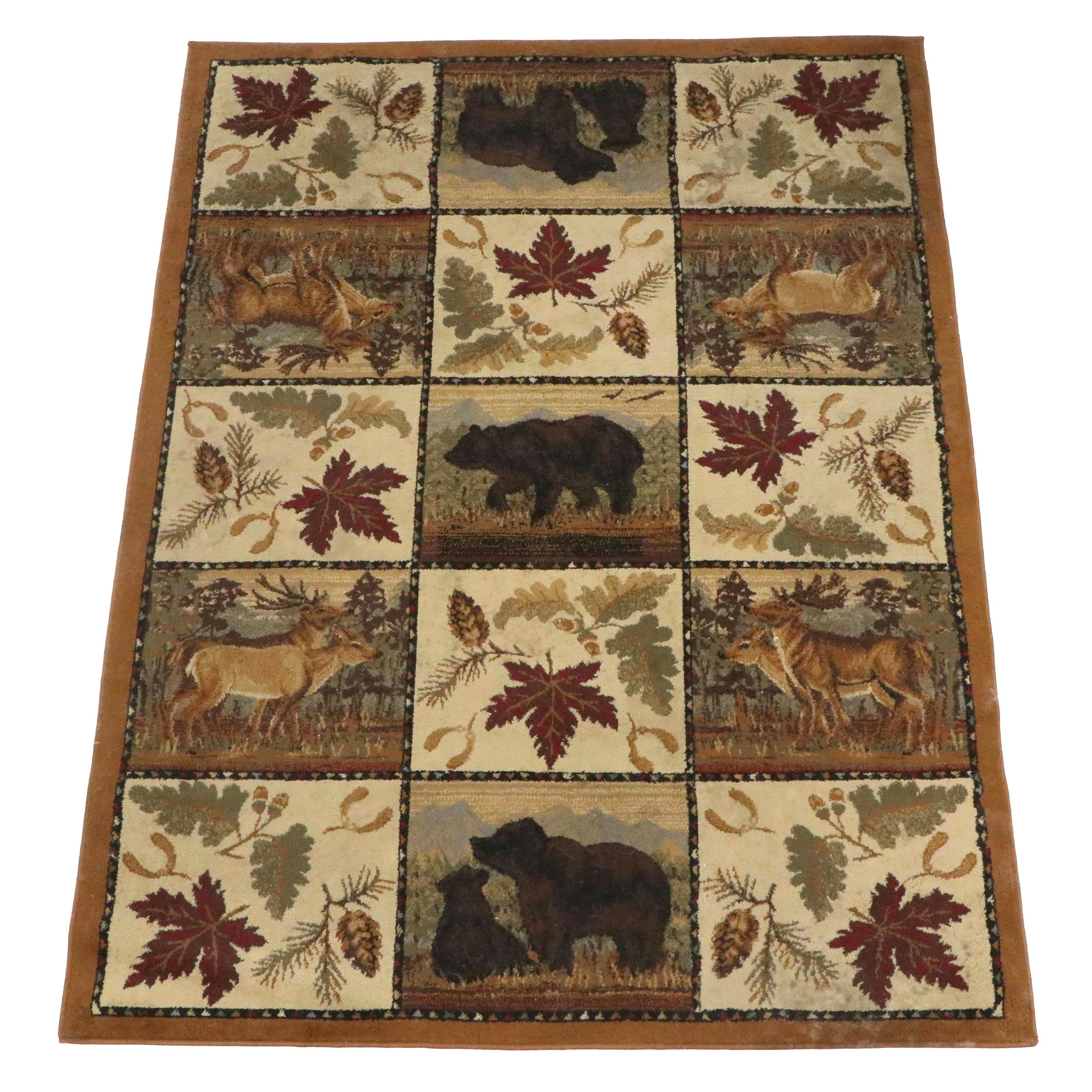 5'3 x 7'2 Power Loomed Tayse Rustic Western Cabin Style Accent Rug