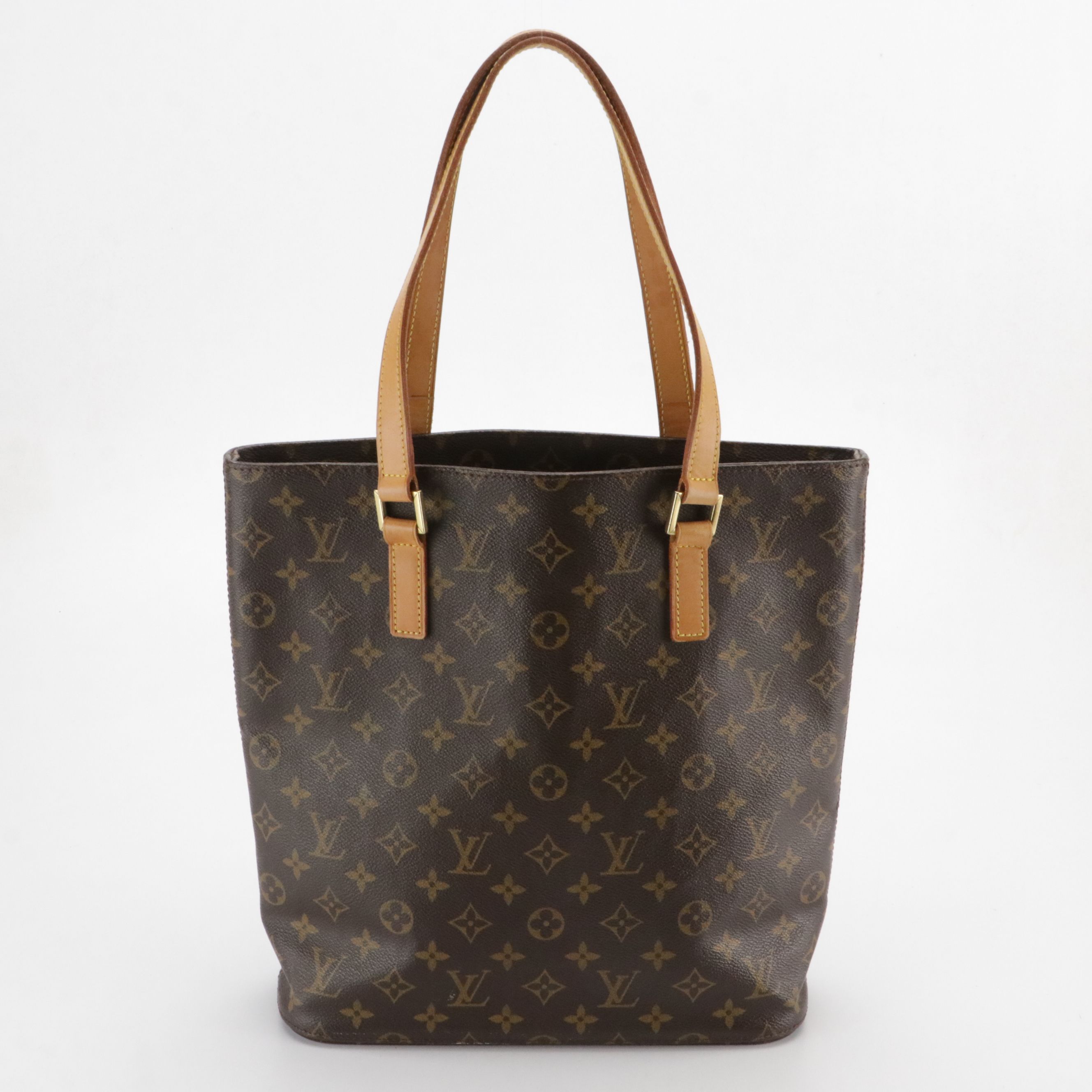 Louis Vuitton Cabas Mezzo Tote Bag in Monogram Canvas and Vachetta Leather