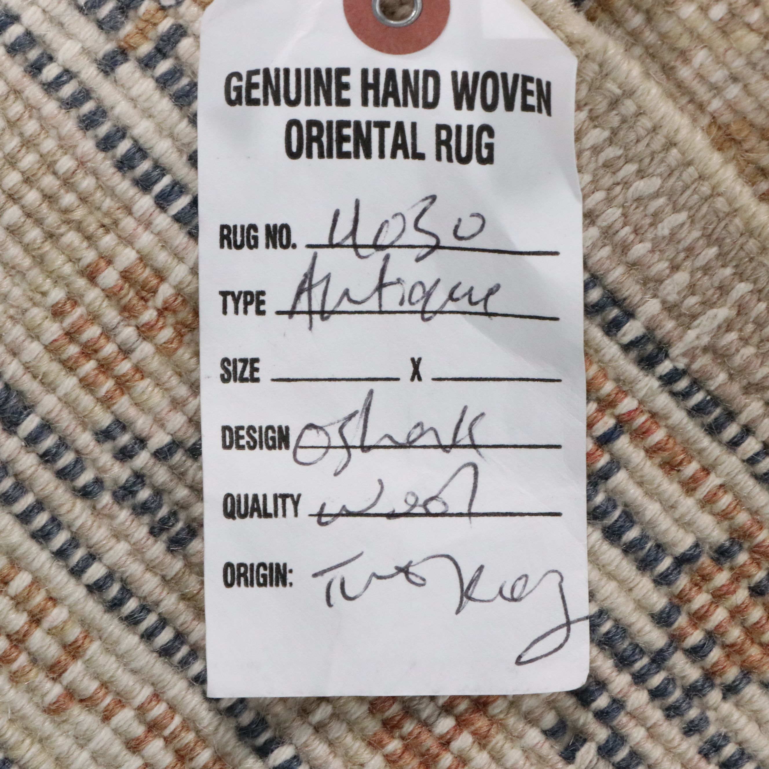 6'4 x 9'7 Hand-Knotted Turkish Oushak Area Rug