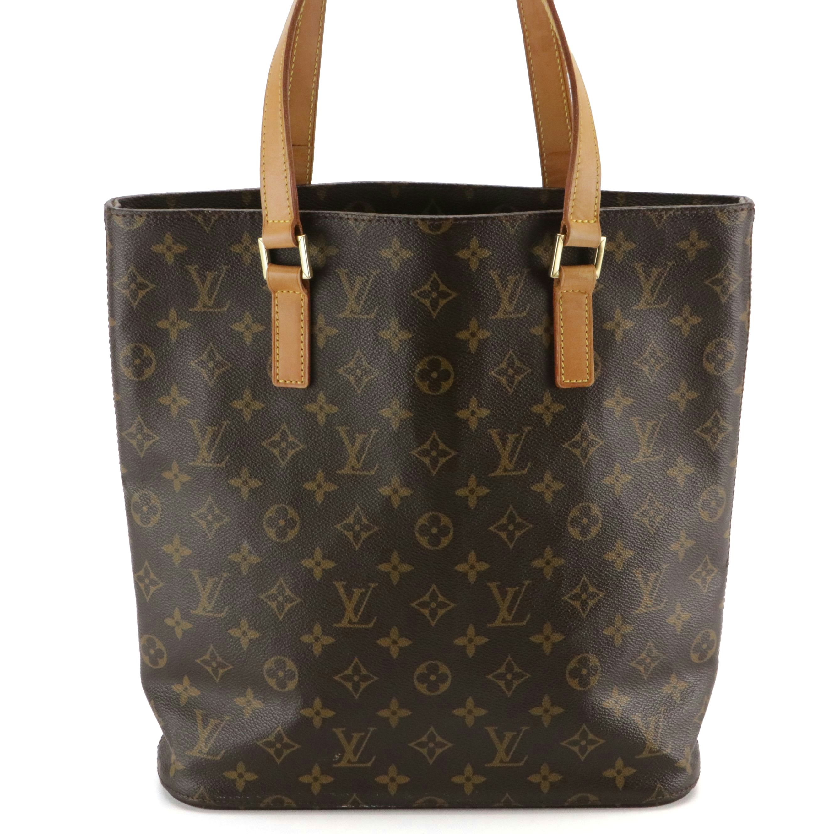 Louis Vuitton Cabas Mezzo Tote Bag in Monogram Canvas and Vachetta Leather