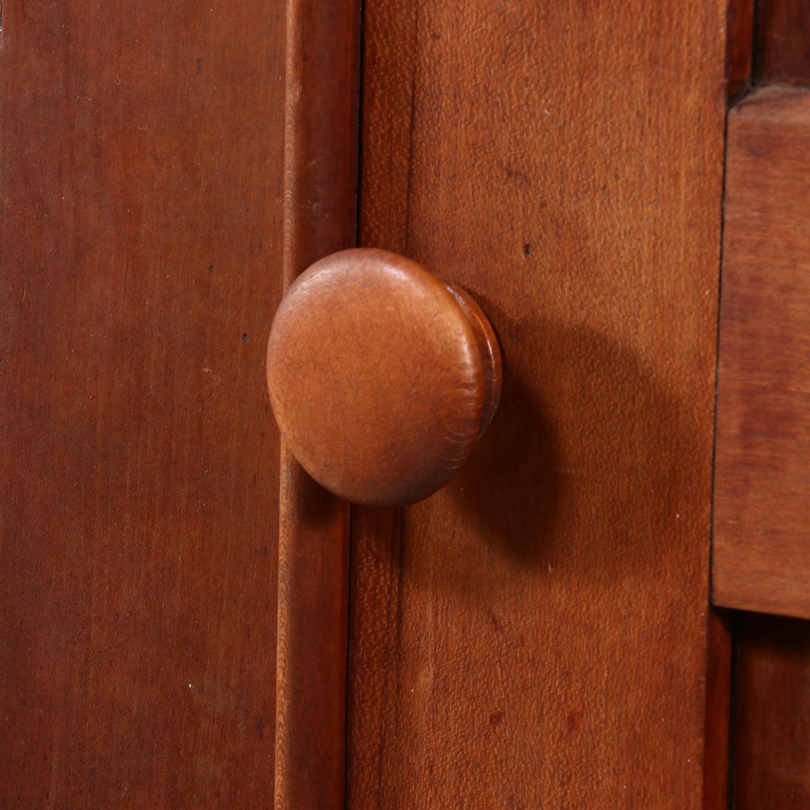 American Primitive Cherry Corner Cupboard, Mid-19th Century